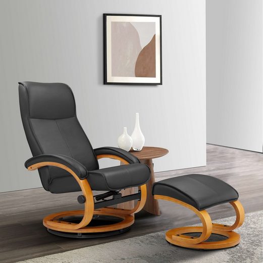 HOME AFFAIRE Relaxsessel PARIS TV-Sessel, NaturLeder Grau - Einrichtungsbeispiel
