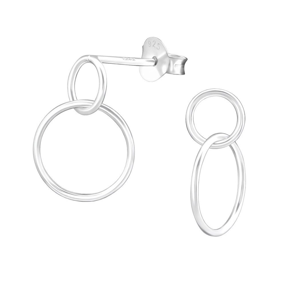 Paar Ohrstecker Kreis Ohrringe: Ohrstecker Silber 925