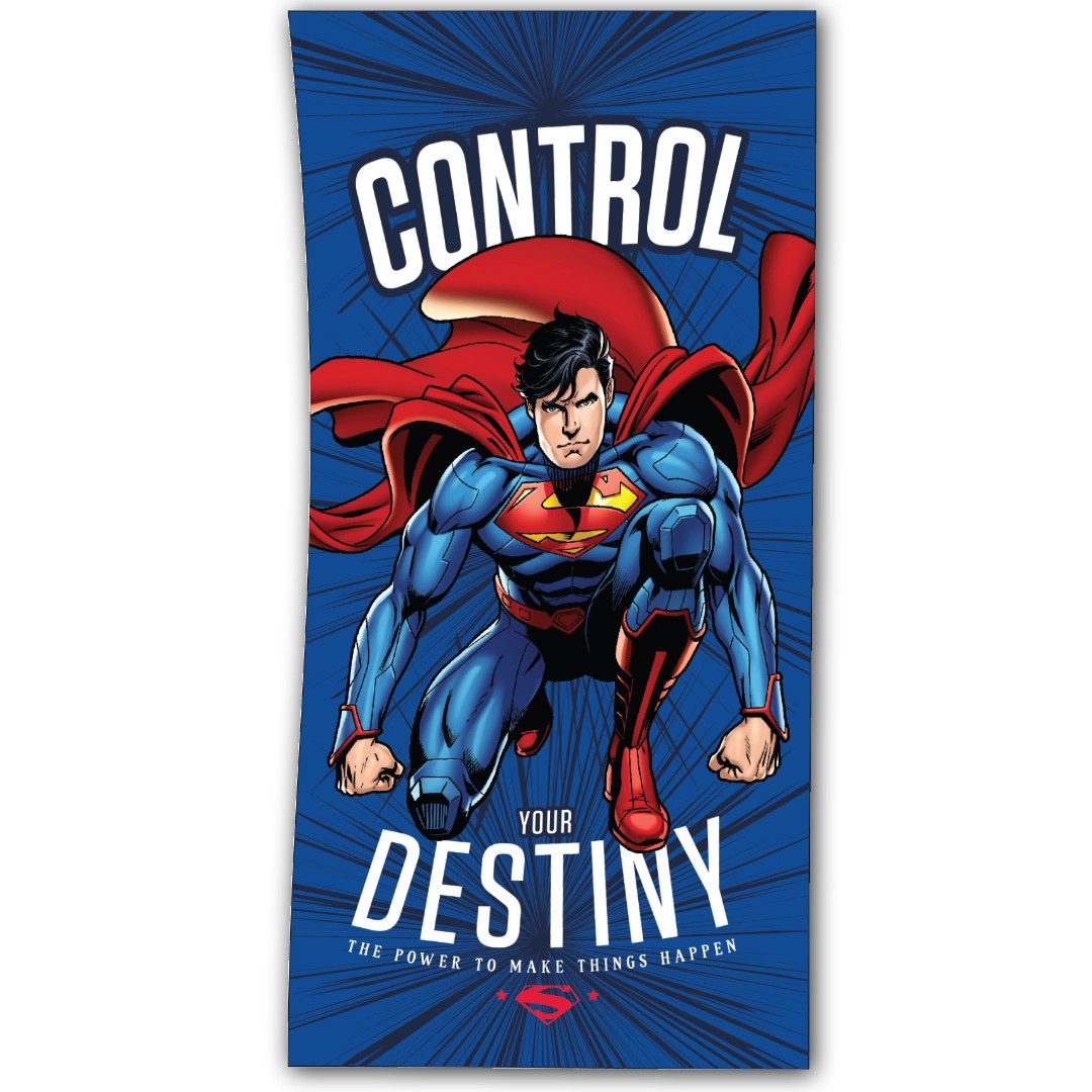DC Comics Strandtuch DC Comics Superman Badetuch Mikrofaser Duschtuch XL 70x140