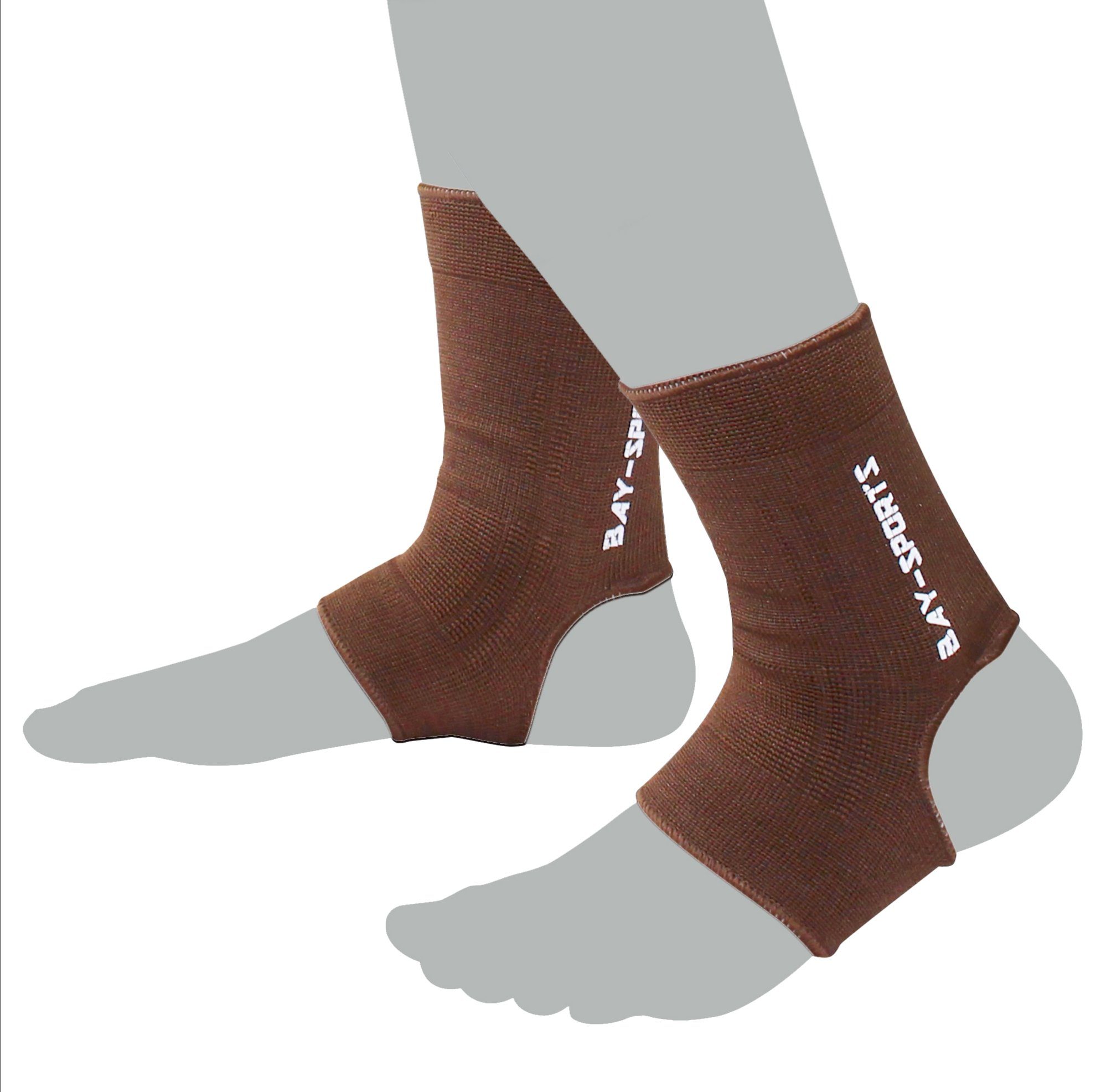 BAY-Sports Fußbandage Uni Knöchelbandage Fußgelenkbandage Sprunggelenk Uni braun, werden