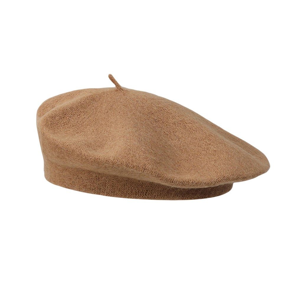 Coonoor Baskenmütze Französischer Stil Barett, Damen Baskenmütze, Klassishe Barett Ganzjährig tragbar,Einheitsgröße( 56-58cm)
