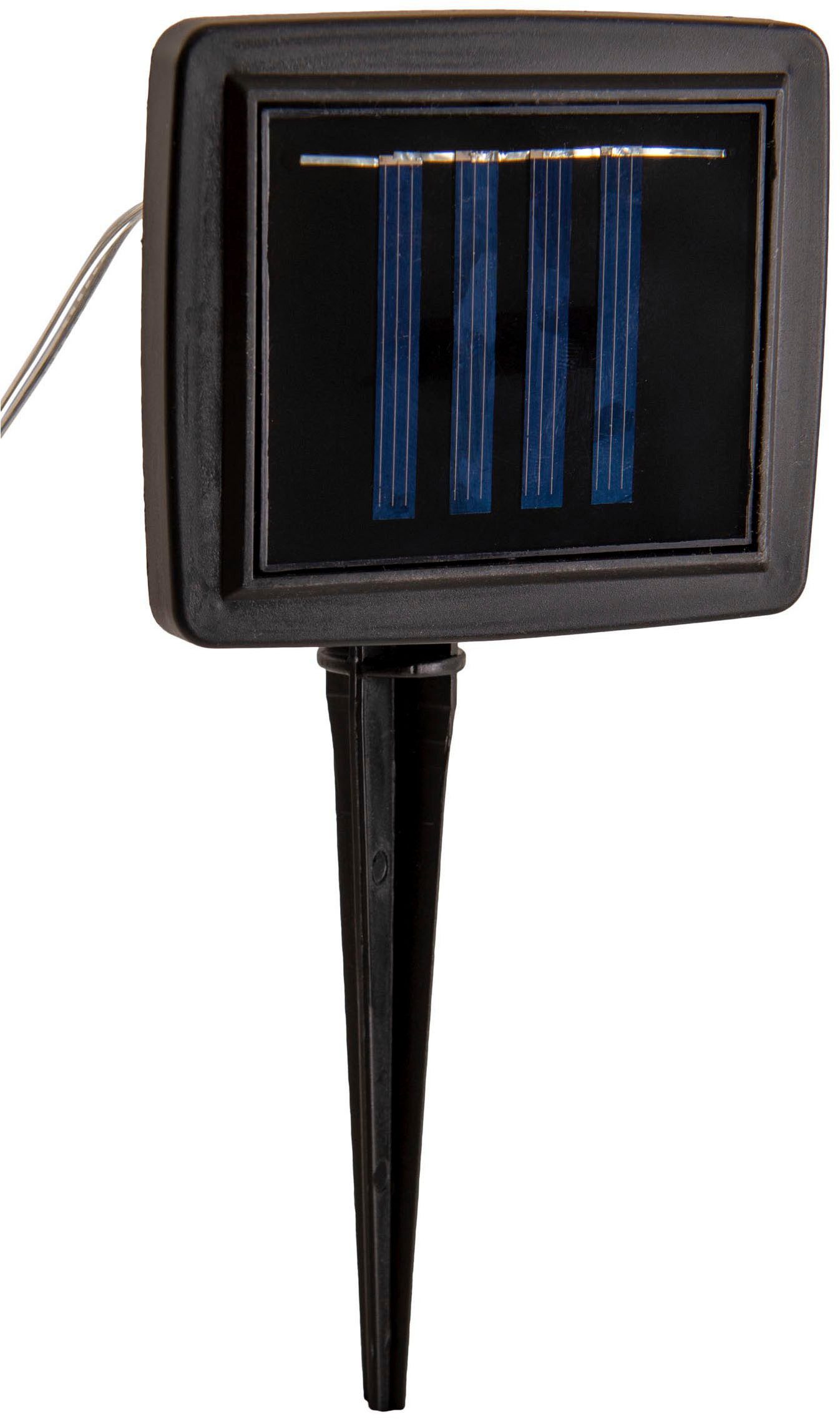 näve LED Solarleuchte Solar-Lichterkette "CANAMO", LED fest integriert, Warmweiß, Inkl. Dämmerungssensor, – Bild 4 von 5
