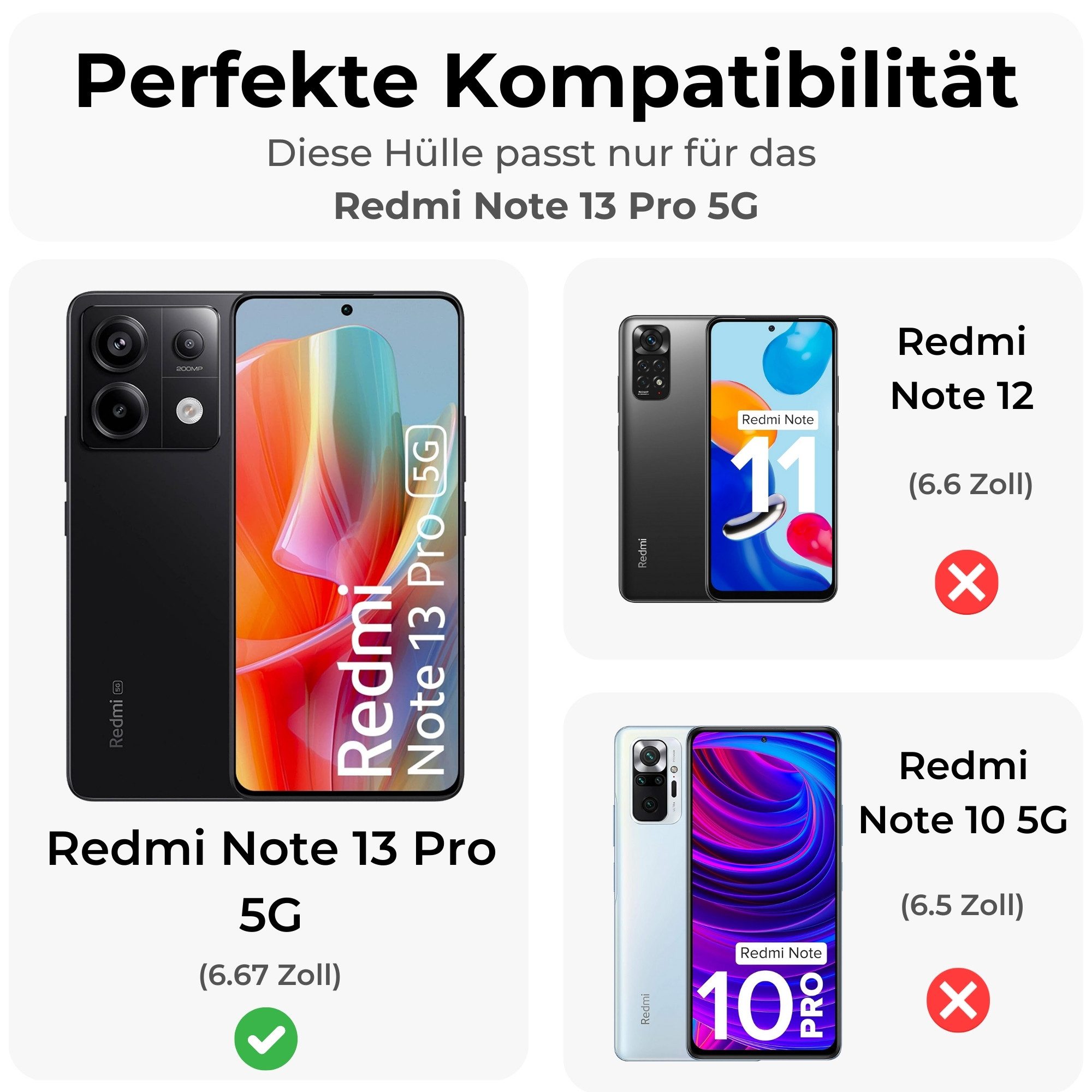 betterfon Handykette mit Portemonnaie für Xiaomi 17T - Handykette mit 5 Kartenfächer, Hände frei – mit Silikonhülle & Schnur für flexiblen Alltag
