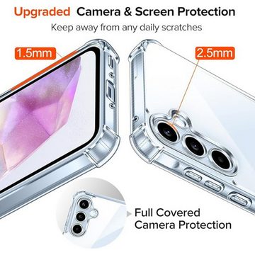SmartUP Smartphone-Hülle Hülle + 2X Schutzglas für Samsung Galaxy A35 5G Panzerfolie Case 9H, Rundumschutz, Displayschutz