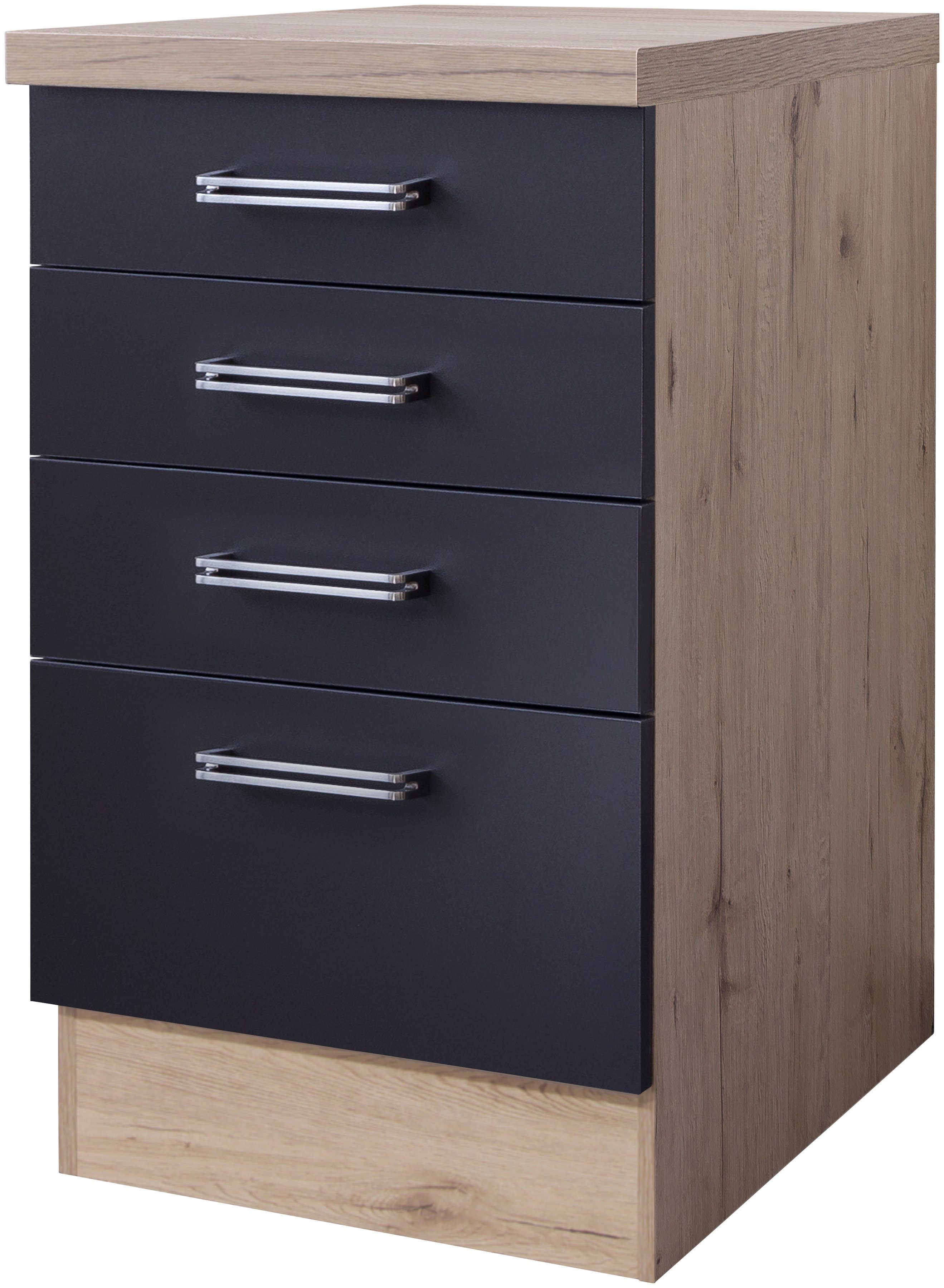 T) 50 Unterschrank x Schubkästen 60 x cm, x x Flex-Well H (B 86 Antigua praktischen mit