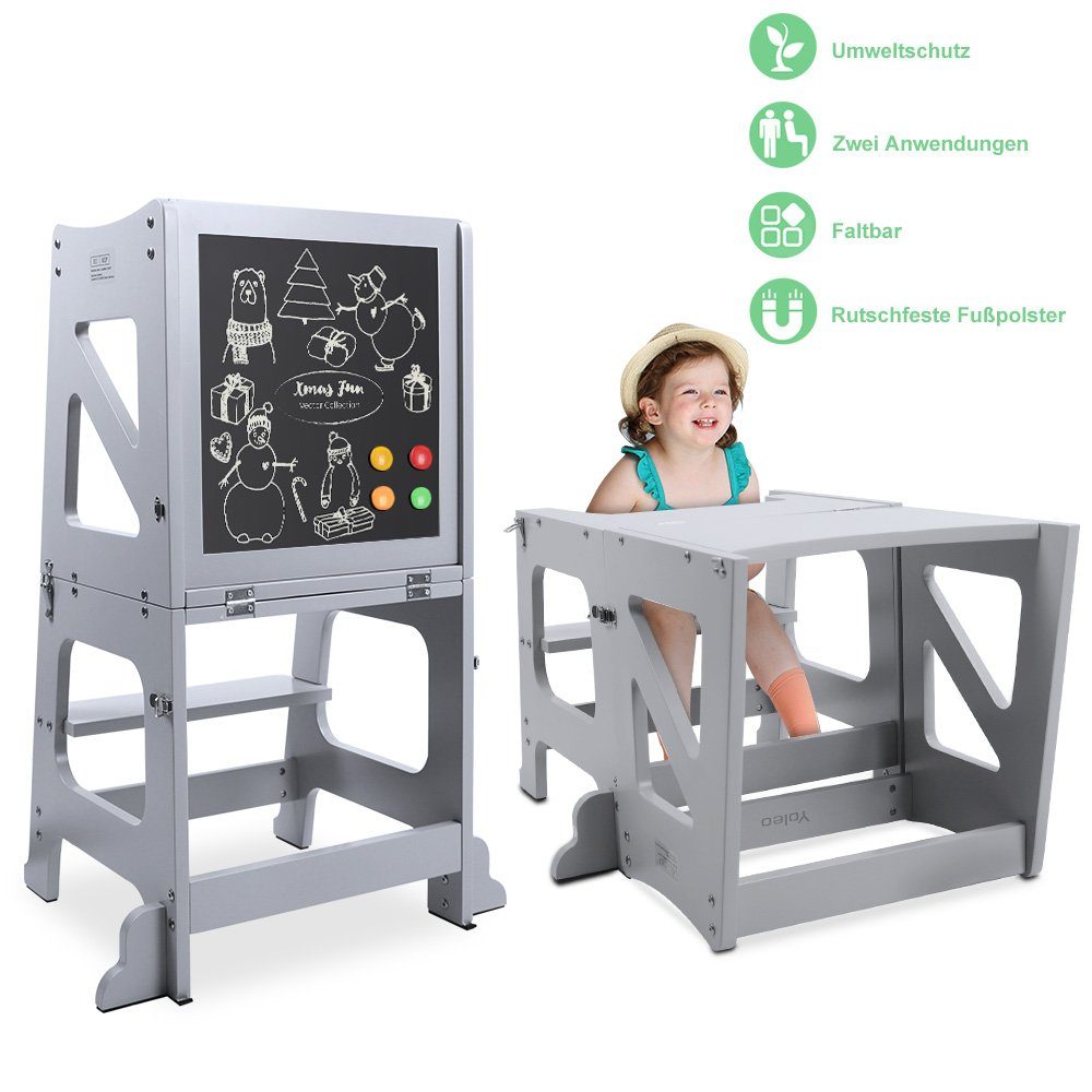 YOLEO Kinderstuhl 2 in 1 Lernturm günstig online kaufen