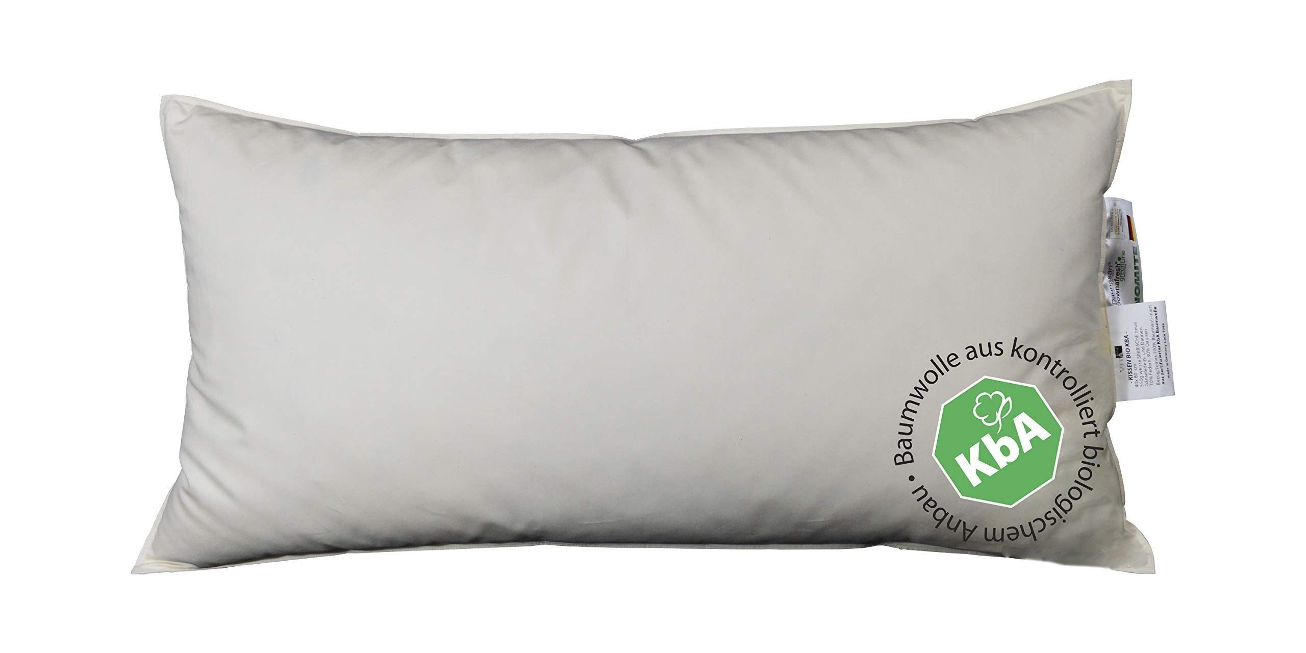Vitaschlaf Gänsedaunenkopfkissen Vitaschlaf® Bio-Luxe-KBA DAUNE KISSEN günstig online kaufen