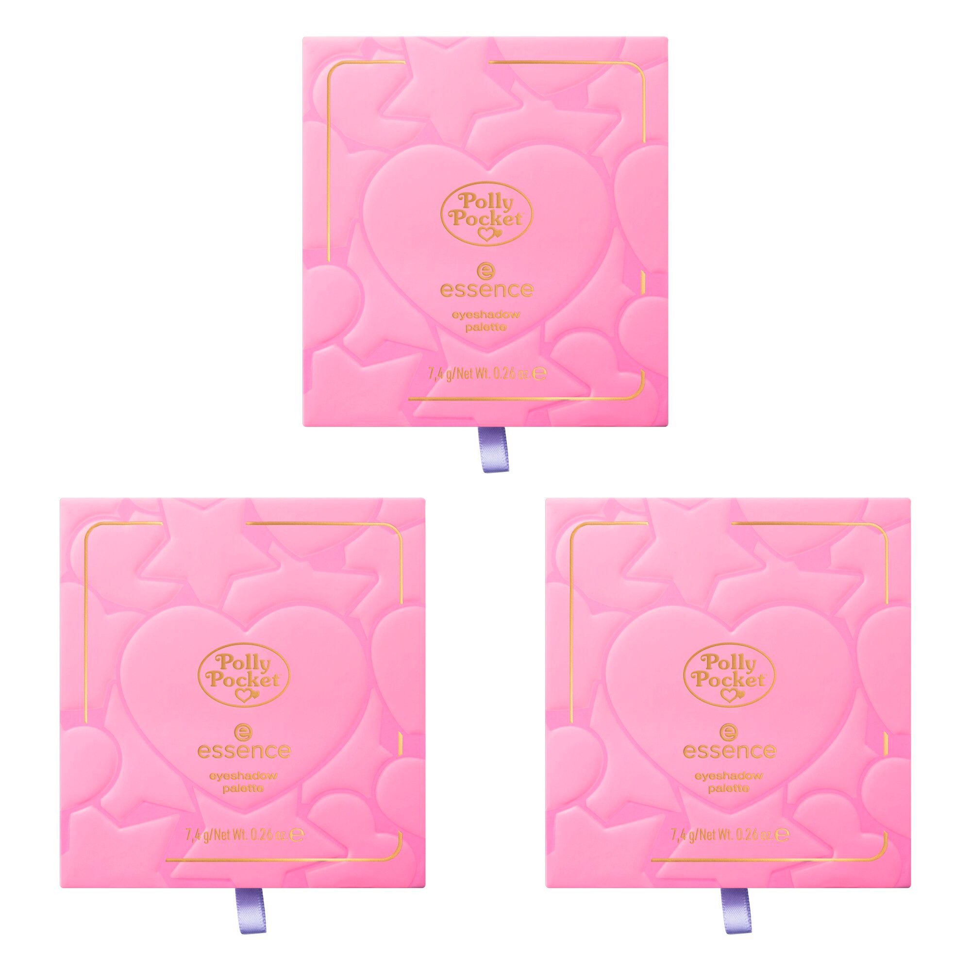 Essence Тени для век-Palette Polly Pocket eyeshadow palette, 3-tlg., hochpigmentierte Farben, Perfekt für Pastell- und Farbakzente