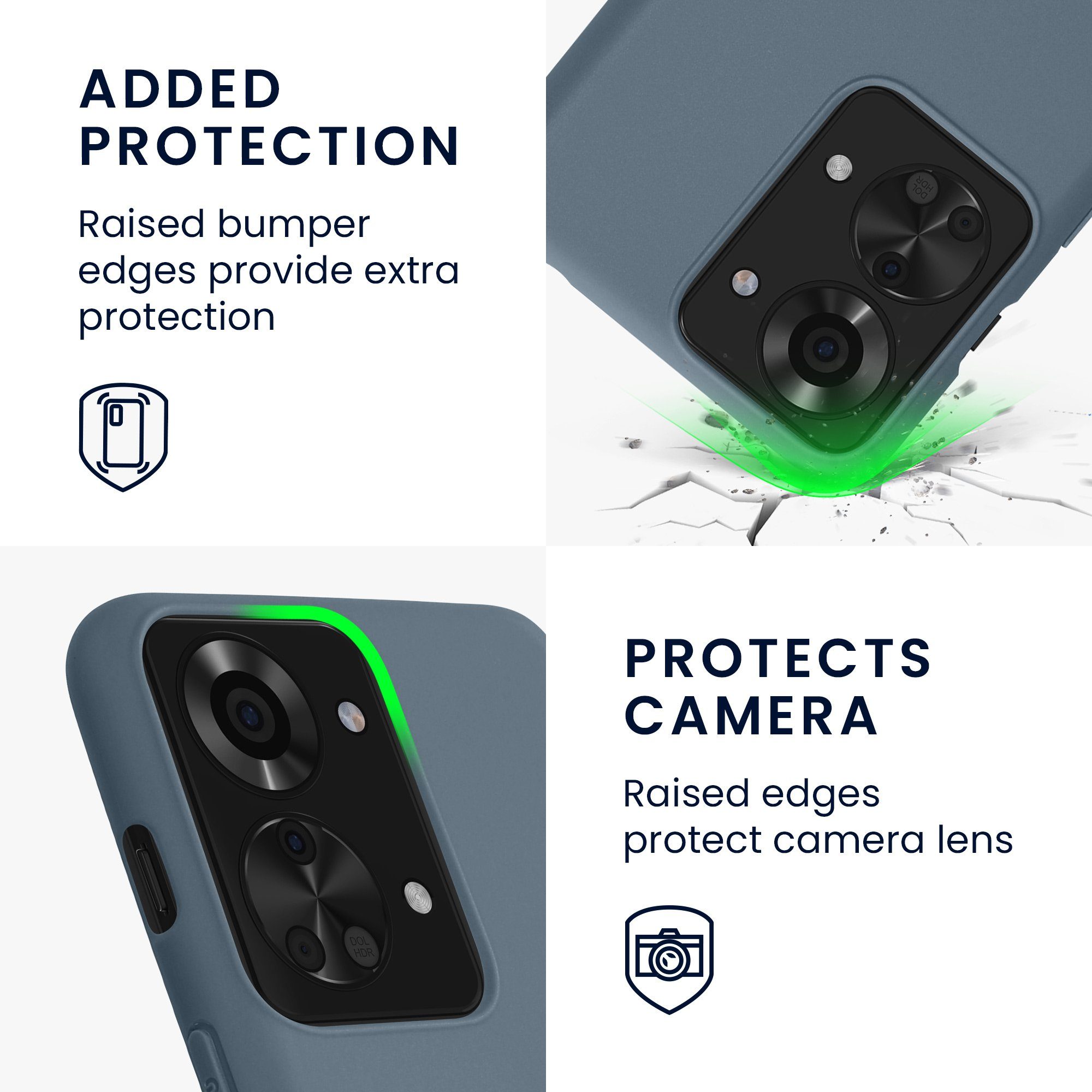 kwmobile Handyhülle Hülle für OnePlus Nord 2T 5G, Hülle Silikon - Soft Handyhülle - Handy Case Cover