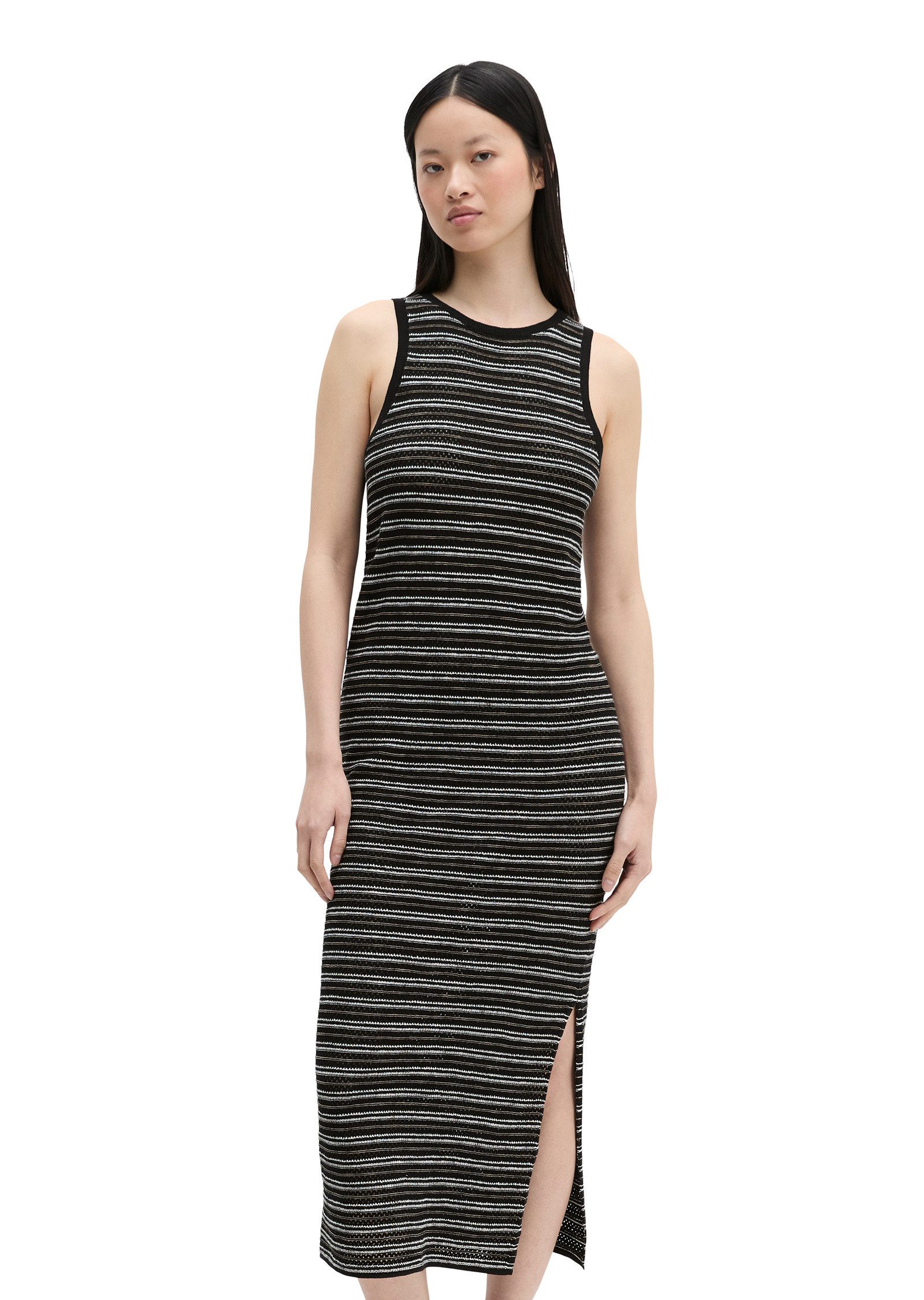 Marc O'Polo Strickkleid aus Baumwolle-Leinen-Mix