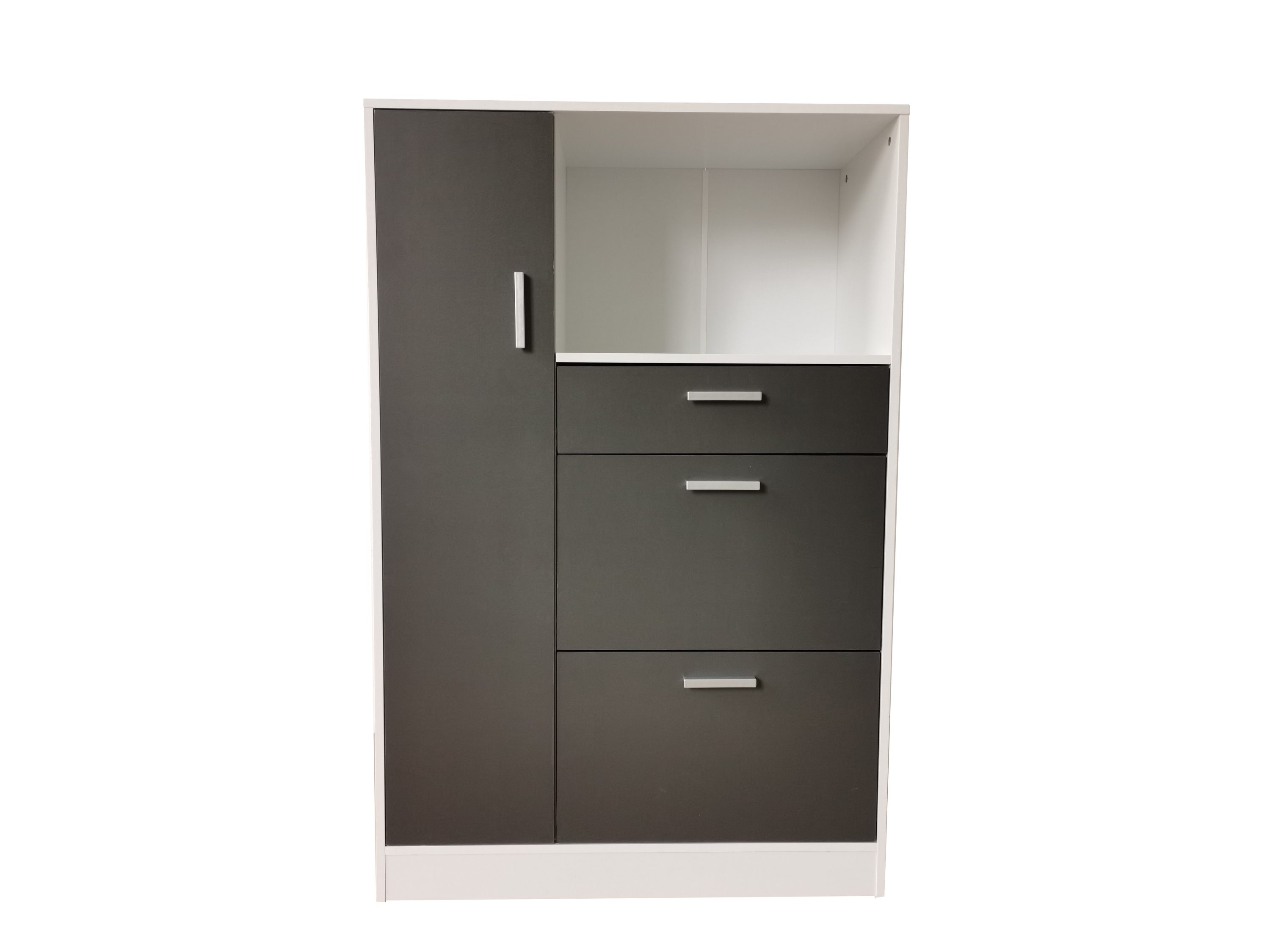 HTI-Line Küchenbuffet Küchenschrank Kombi L Blanca (Stück, 1-St., 1 Küchenschrank Kombi L Blanca) Küchenbuffet Mehrzweckschrank Mikrowellenschrank