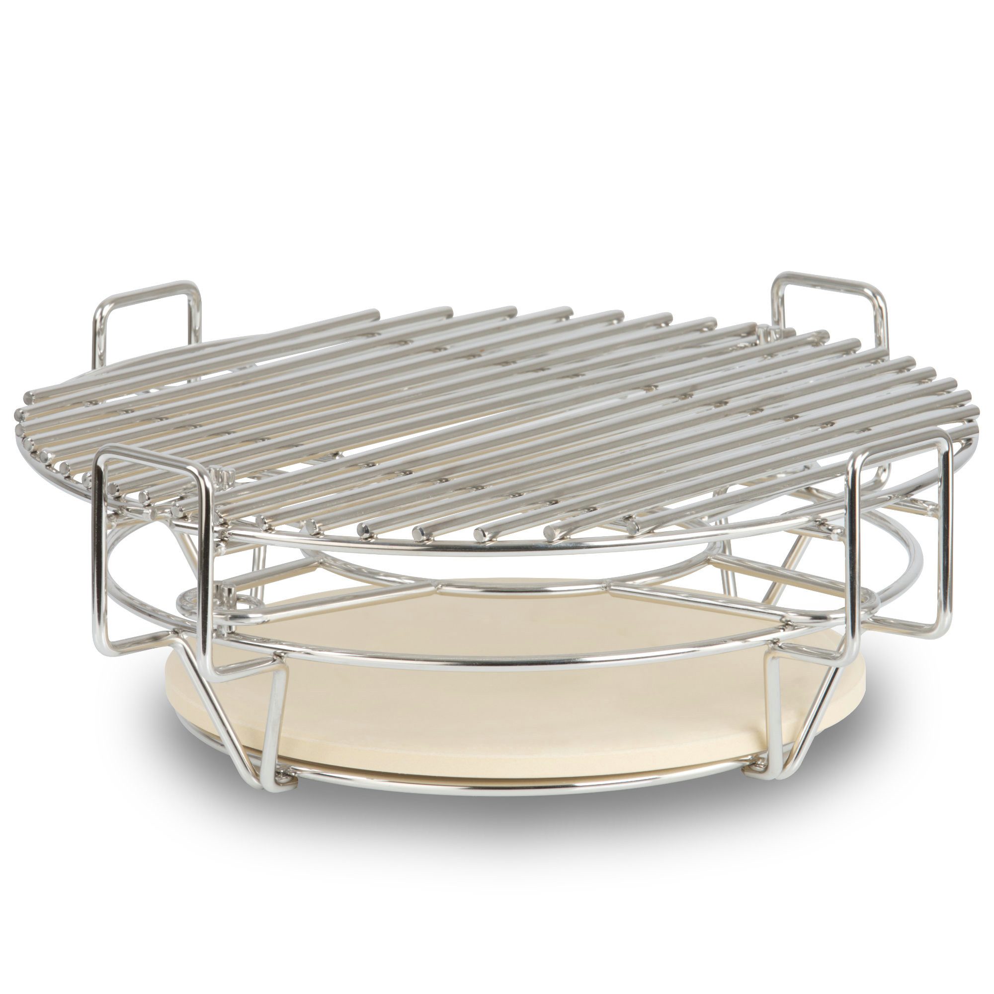BBQ-Toro Grillerweiterung Kochsystem für Kamado Ø 39 cm, Edelstahl Коптильниsystem mit 3 Ebenen, Geeignet für viele Ø 39 cm Kamados und weitere Гриль