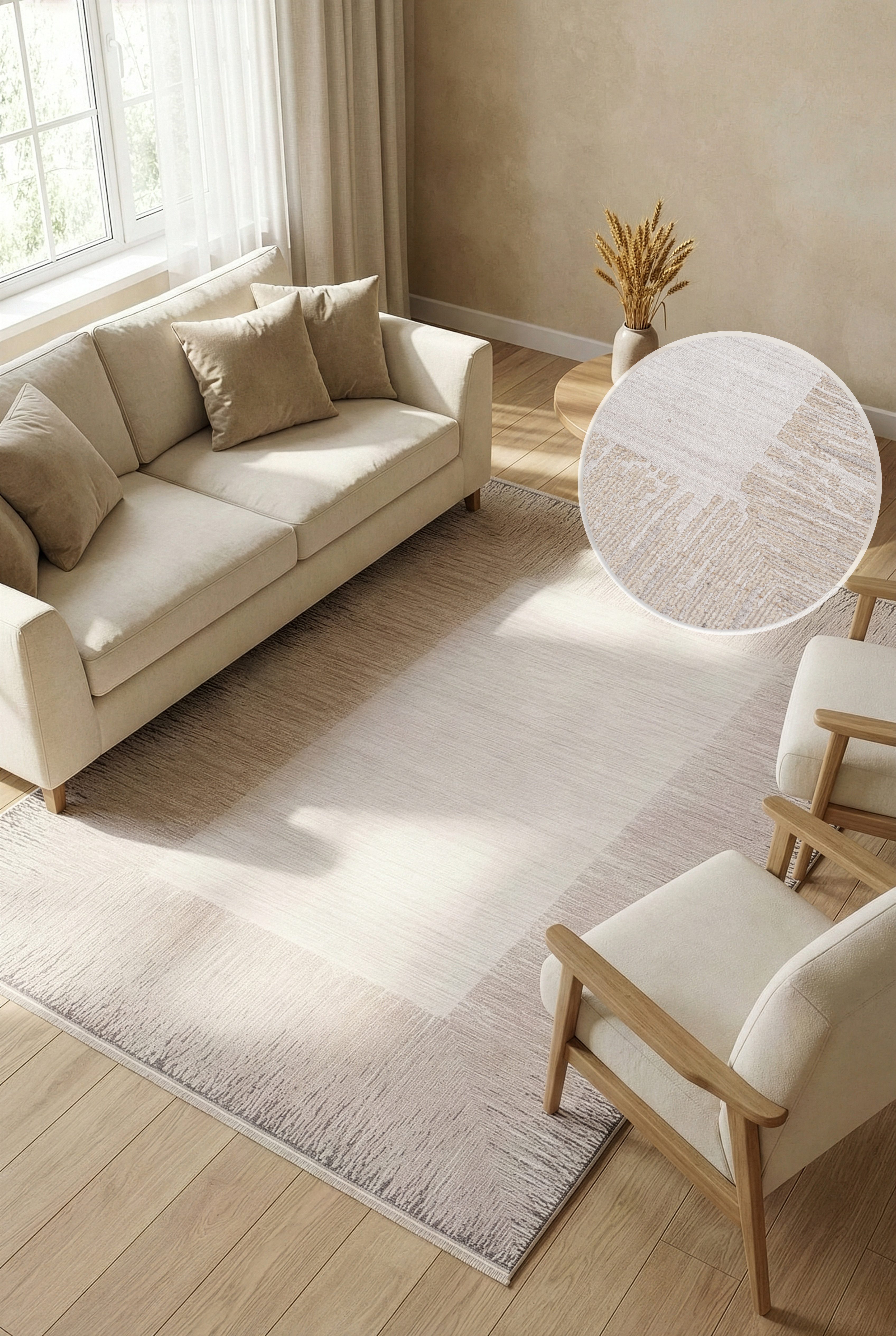 Calvin Klein home Teppich Passages, mit Fransen, Designerteppich, rechteckig, Höhe: 5 mm, Rahmen, meliert, Wohnzimmer, Schlafzimmer, Esszimmer