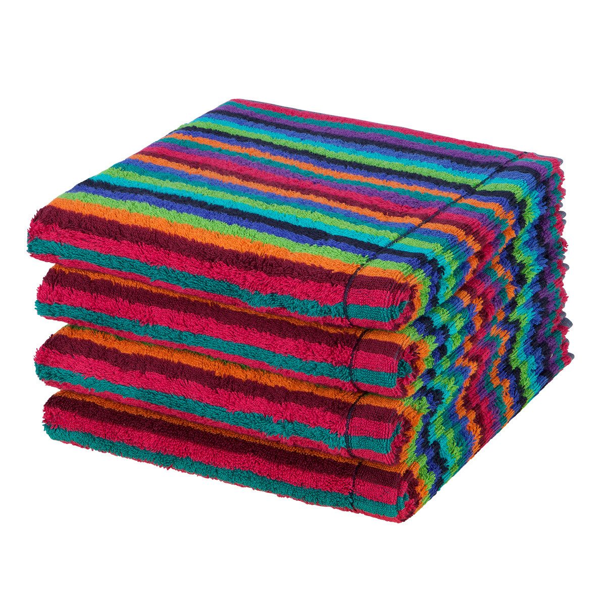 Cawö Handtuch Set Lifestyle, Walkfrottee (Spar-Set, 4-St), 4 X Handtuch im Set - Baumwolle - Saugstark - Weich und pflegeleicht