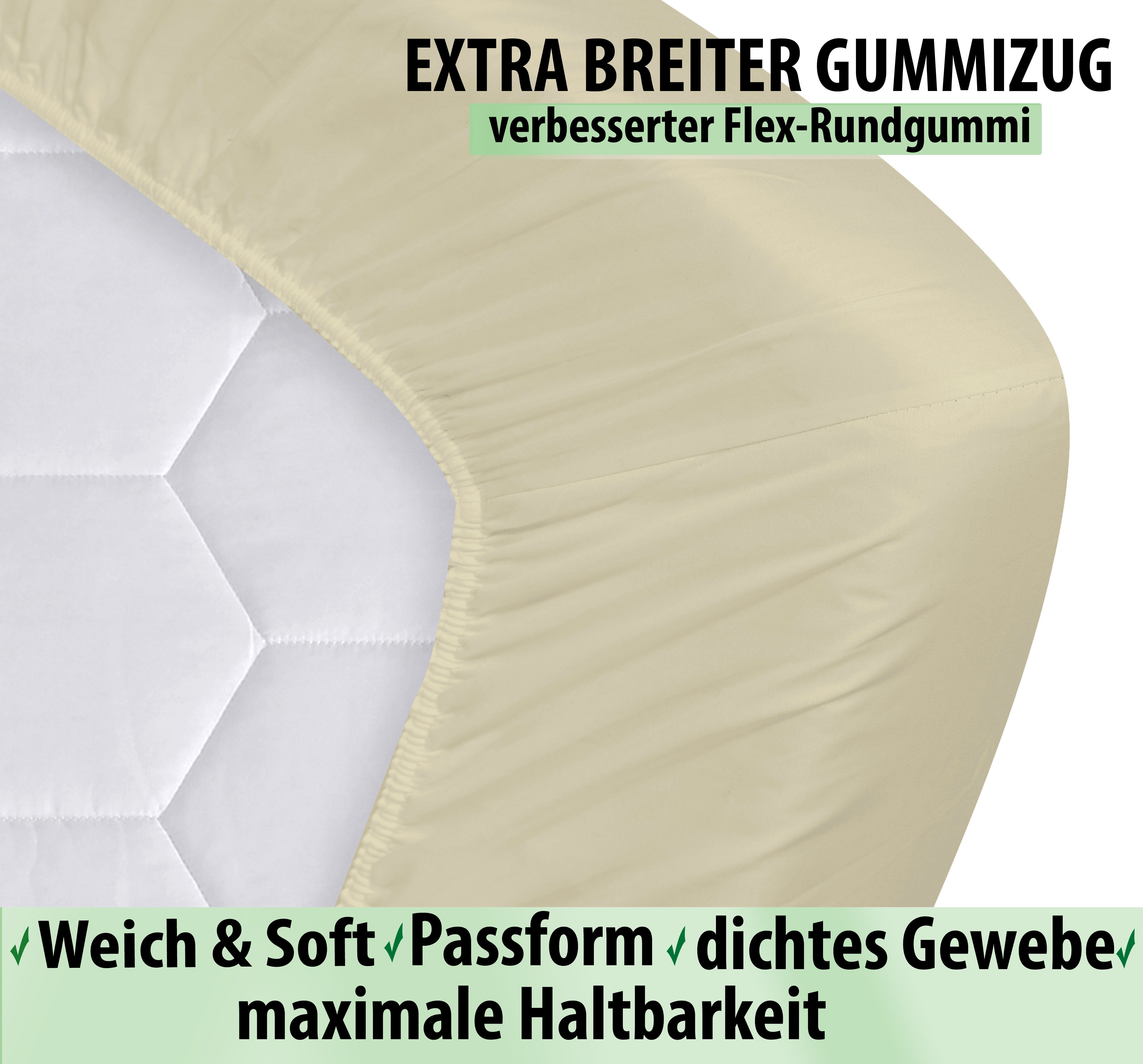 Betz Matratze, Decken, Spannbetttuch Spannbettlaken mit Rundumgummi Größe 90 – 100 x 200 cm, Füllung: Baumwolle, mit Rundumgummi