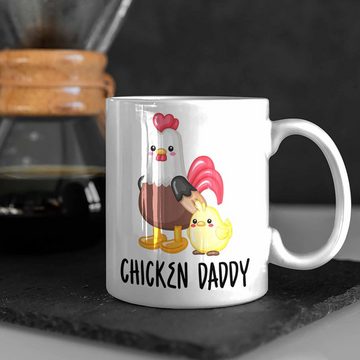 Trendation Tasse "Chicken Daddy" Tasse Lustiges Geschenk für Bauer Landwirt