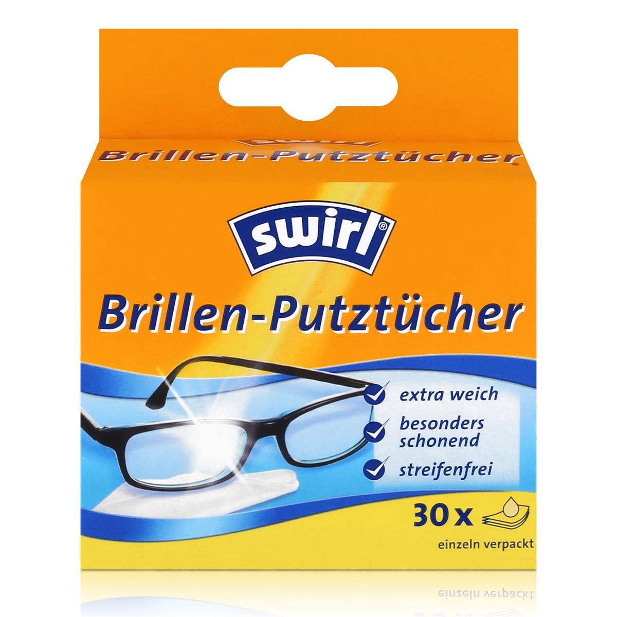 Swirl Swirl Brillen Putztücher 30 stk. Tücher – Mit Anti-Beschlag-Effekt Reinigungstücher