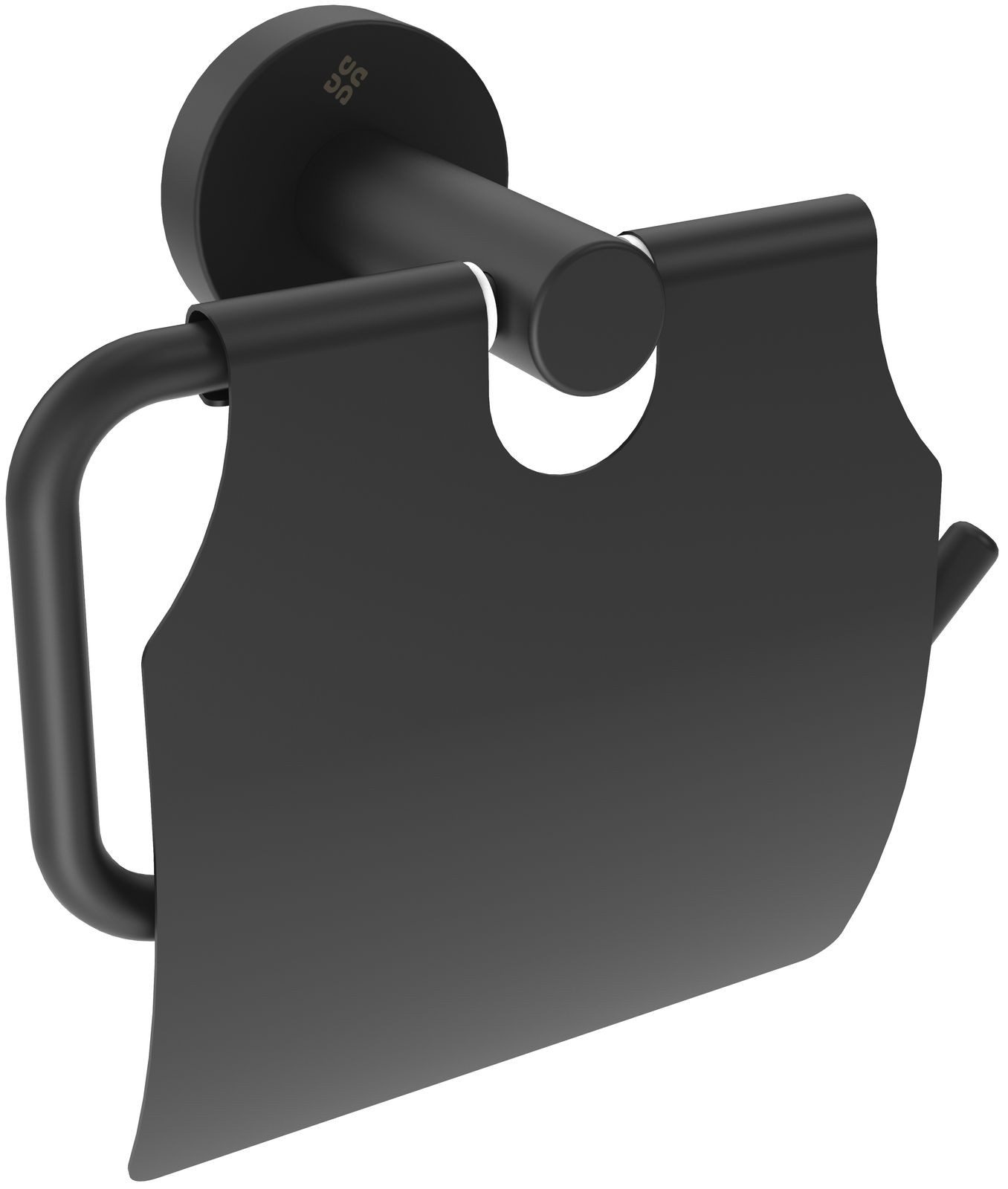 Toilettenpapierhalter Toilettenpapierhalter Schwarz mit verdeckter Befestigung