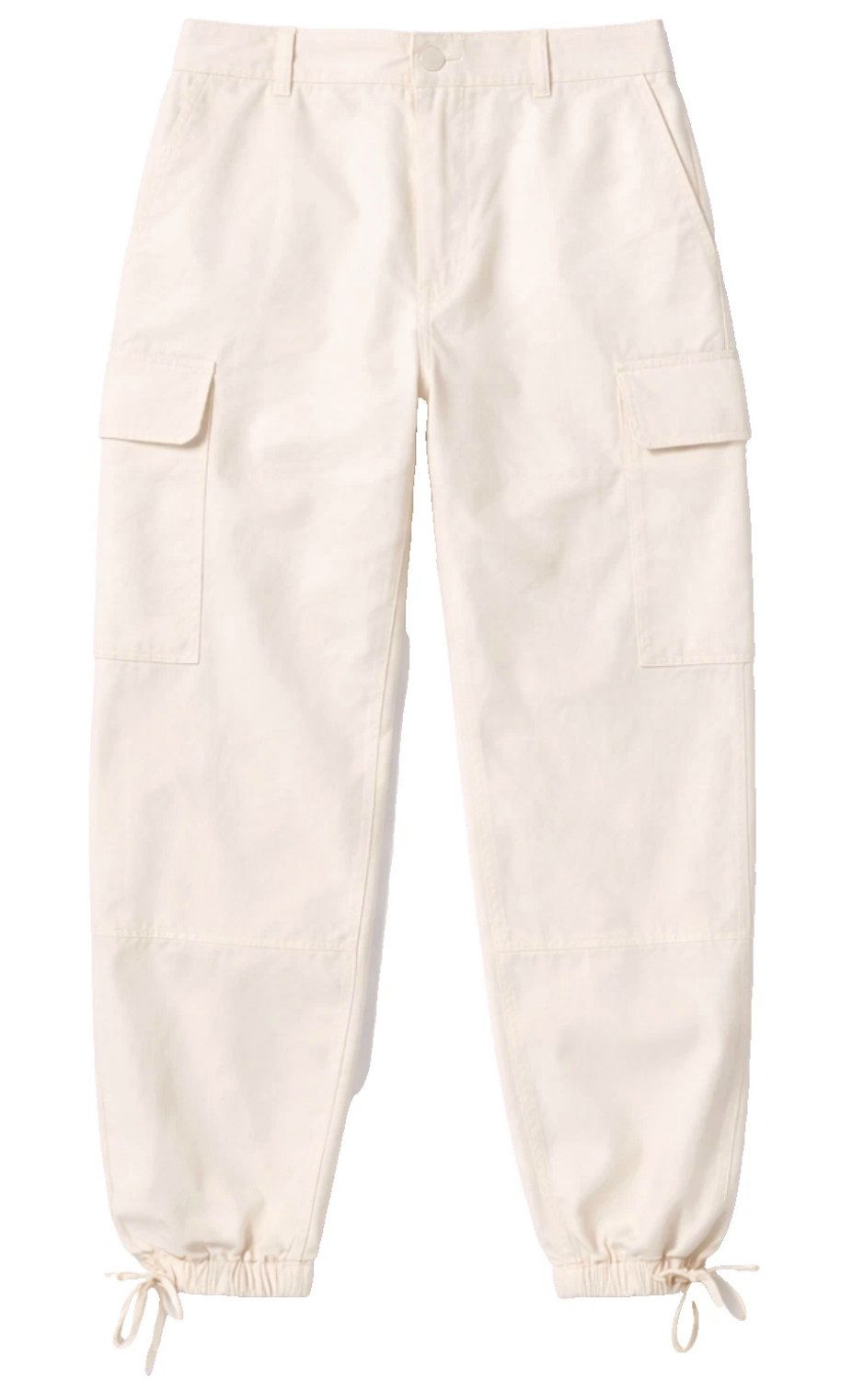 Cargohose Damen Utility Hose Seiden-Leinen Slim fit