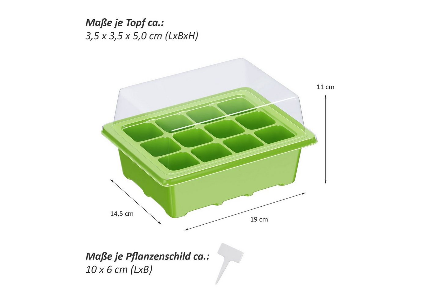 Thumbnail - Wellgro Gewächshaus Mini Gewächshaus für bis zu 12 Pflanzen