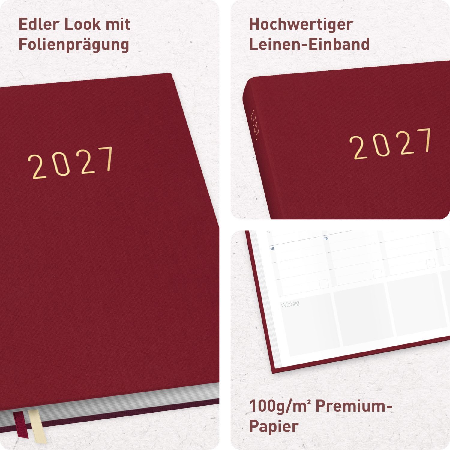 Häfft Terminkalender Business-Timer 2026/2027 / 17 Monate / A5 – Bild 2 von 5