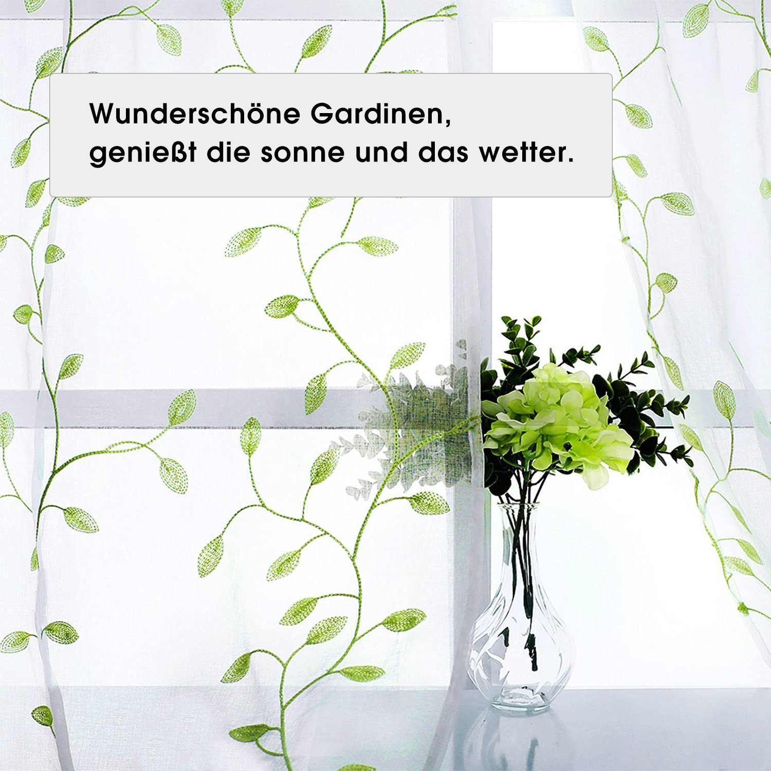 BYSURE Vorhang, Stangendurchzug (2 St), halbtransparent, günstig online kaufen