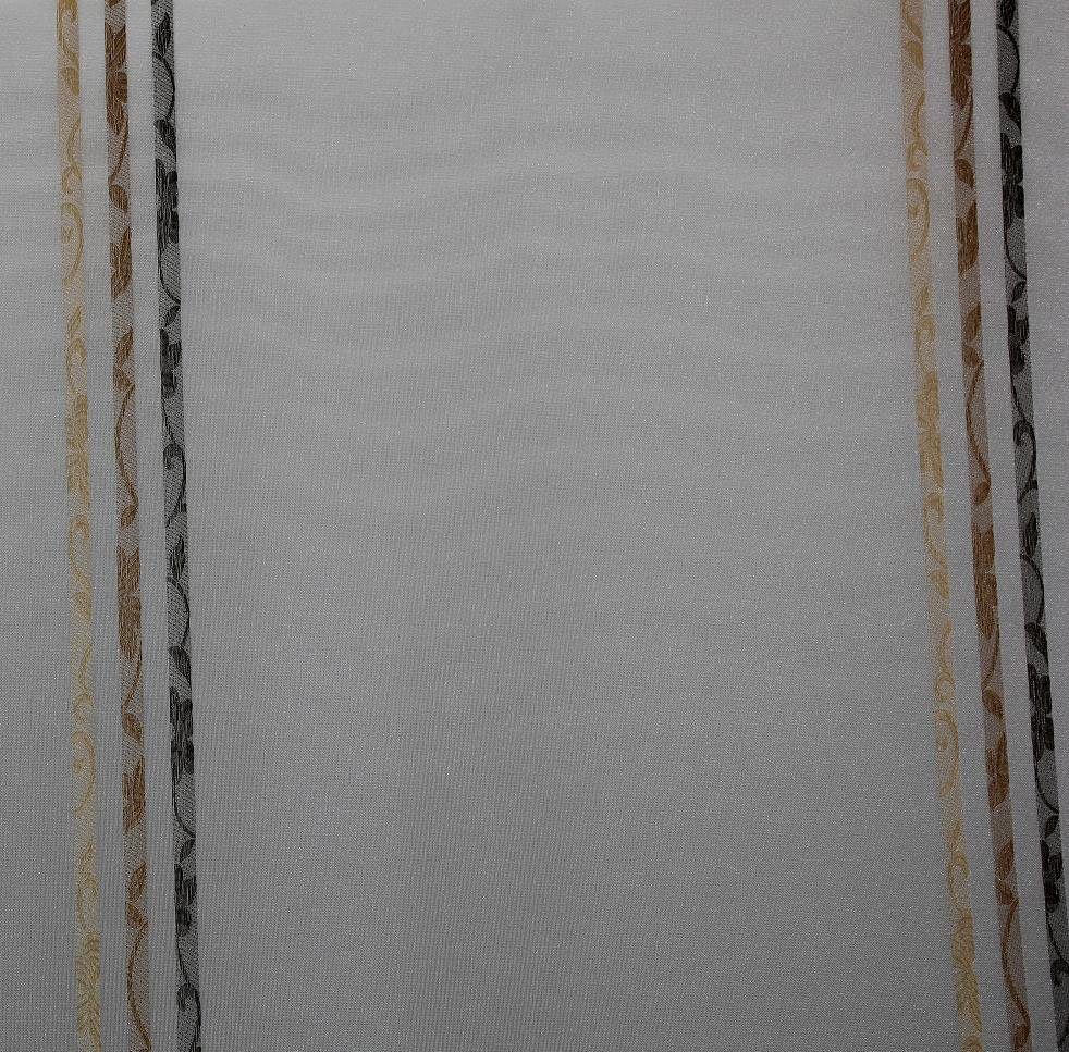 Vorhang Chloé, Wirth, Faltenband (1 braun halbtransparent, Store St)