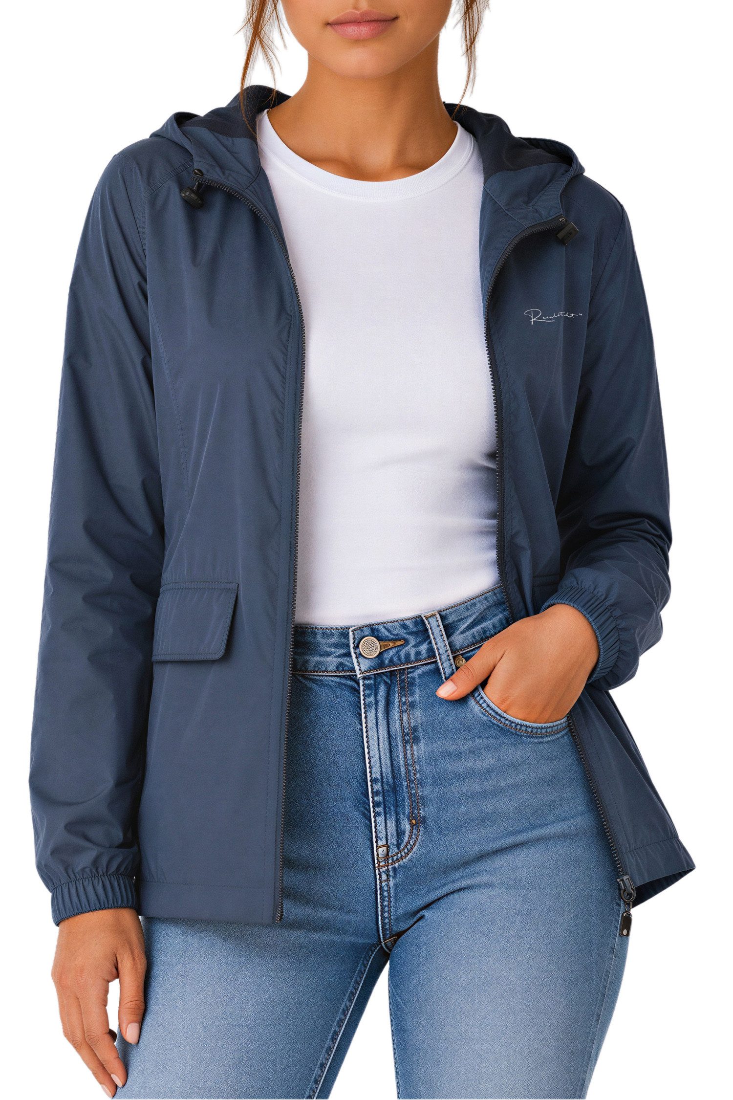 Reichstadt Allwetterjacke Damen Relaxed Fit Übergangsjacke Windbreaker 24RSW054 100% wasserfeste Damen-Regenjacke