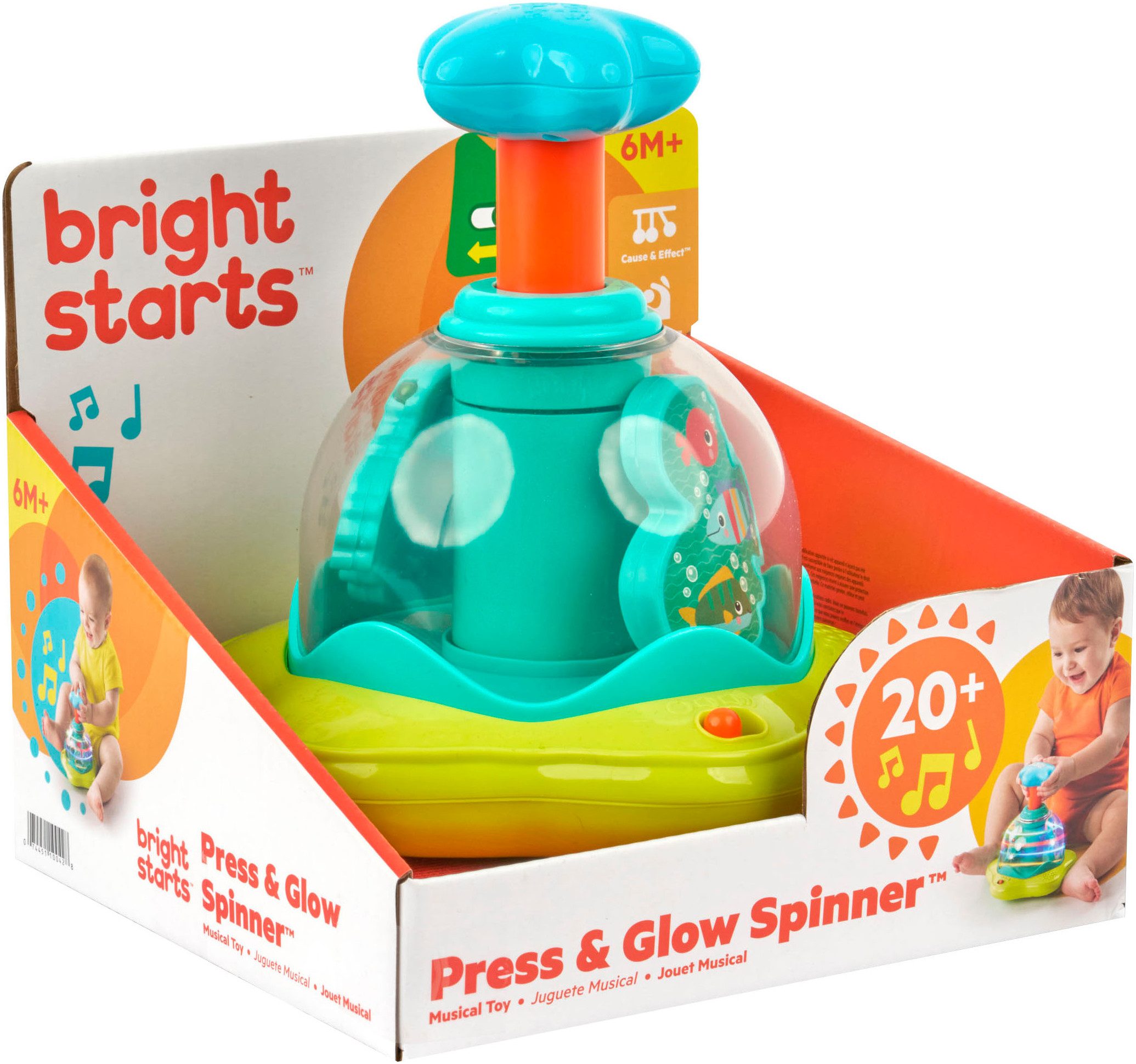 Bright Starts Kreisel Press & Glow Spinner™, mit Licht und Sound
