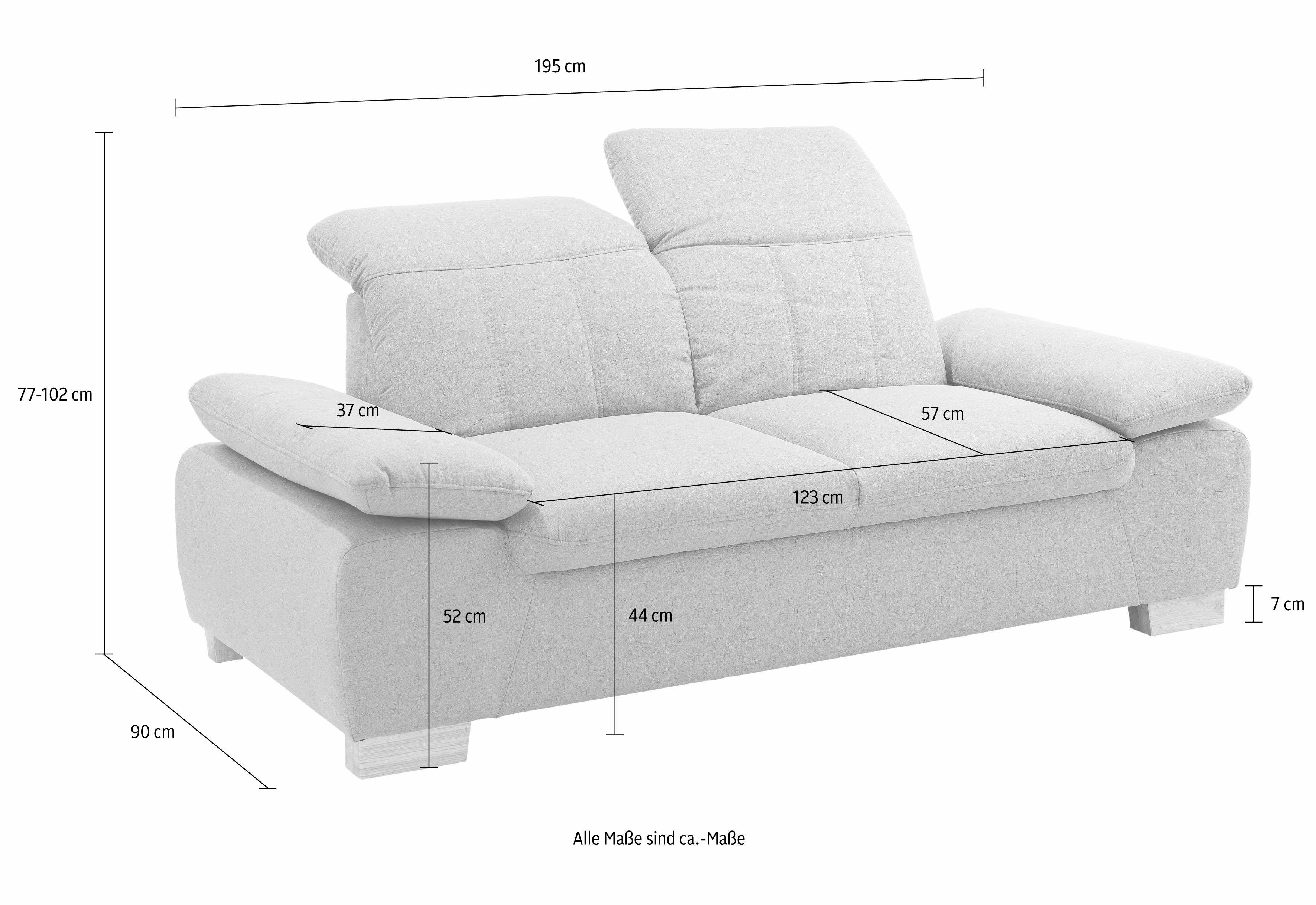 Home affaire 2-Sitzer Bergamo Multifunktions-Sofa, bequem und komfortabel, mit Armlehn-und Rückenfunktion, Federkern