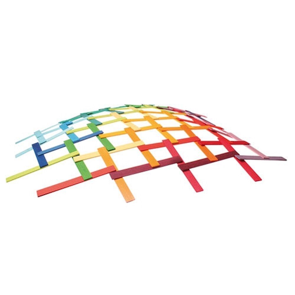 Leonardo Stäbchen 100 Stäbchen bunt Holzspielzeug Spielbausteine