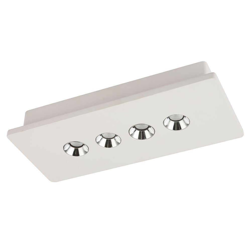 GLOBO LIGHTING LED Deckenspot, LED-Leuchtmittel fest verbaut, Warmweiß, LED Deckenleuchte Wohnzimmerlampe 4 flammig Spot Deckenlampe Küche, 4