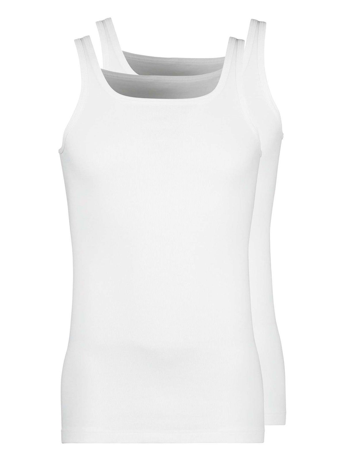 HUBER Achselhemd Herren Achselshirt 2er Pack Cotton 2 Pack Fine Rib (Packung, 2-St) -