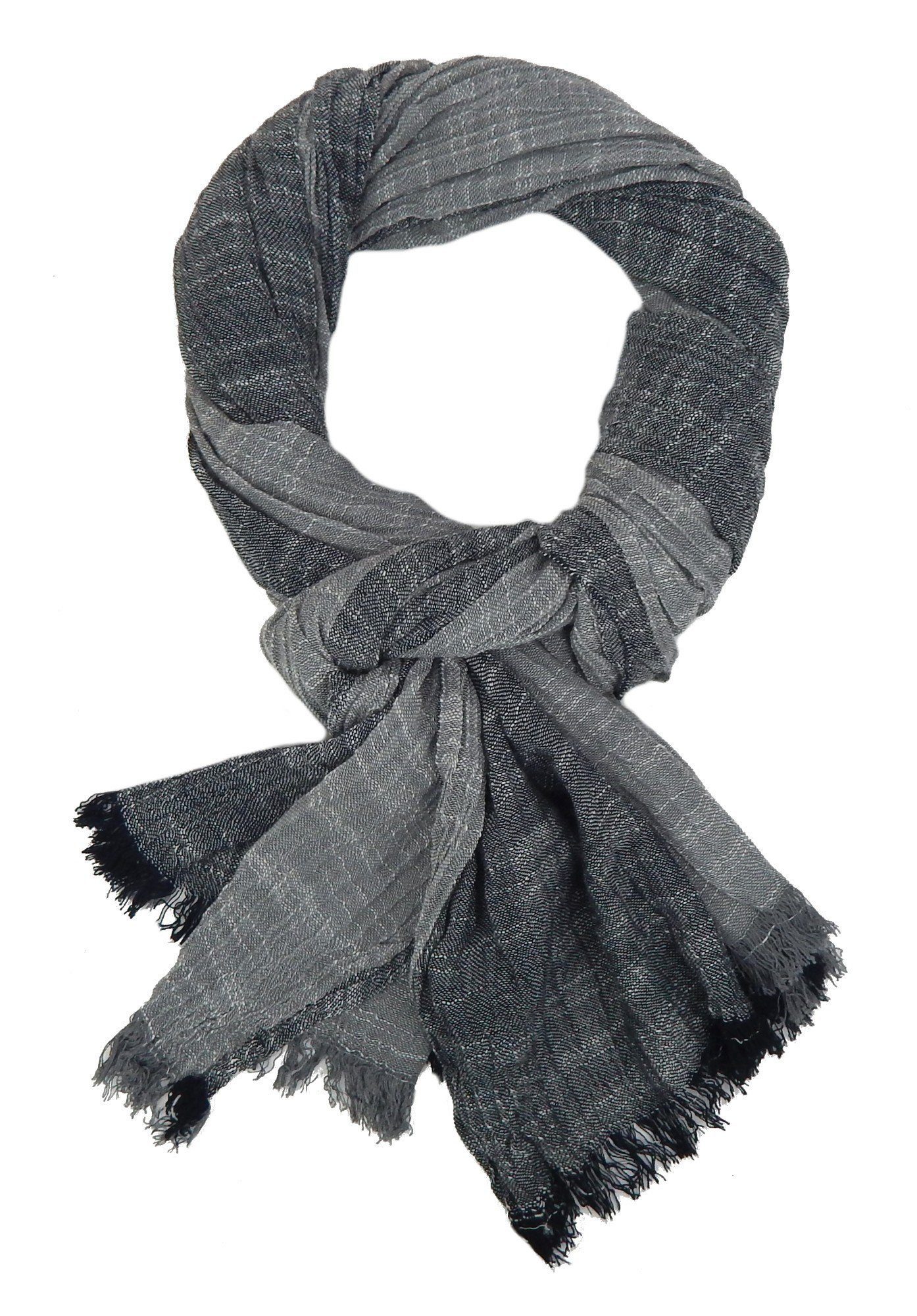 Ella Jonte Modeschal, leichter breiter Herrenschal aus Baumwolle in Leinen- günstig online kaufen