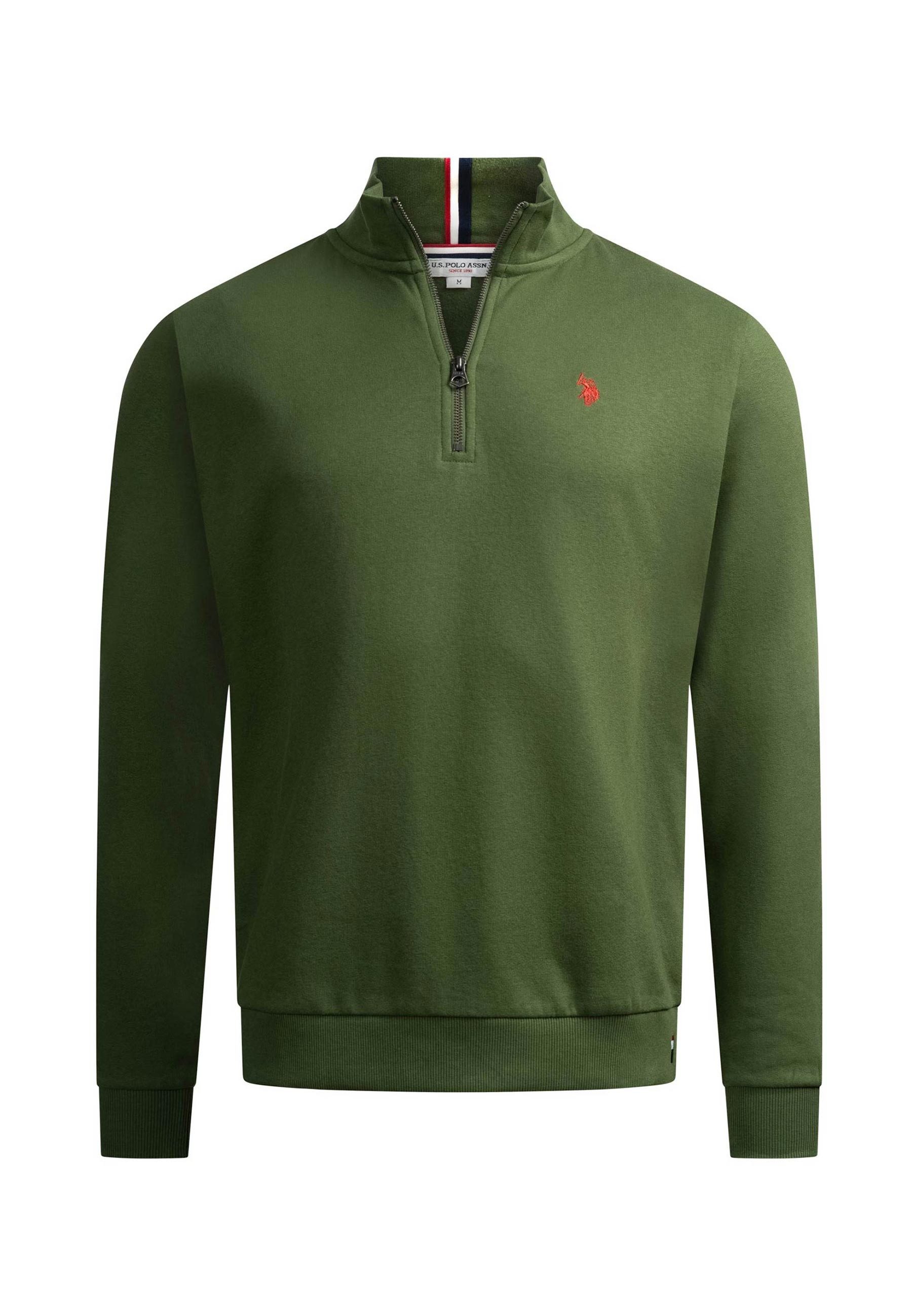 Stehkragenpullover USNiico – Herren Half-Zip Pullover mit Logo-Stickerei