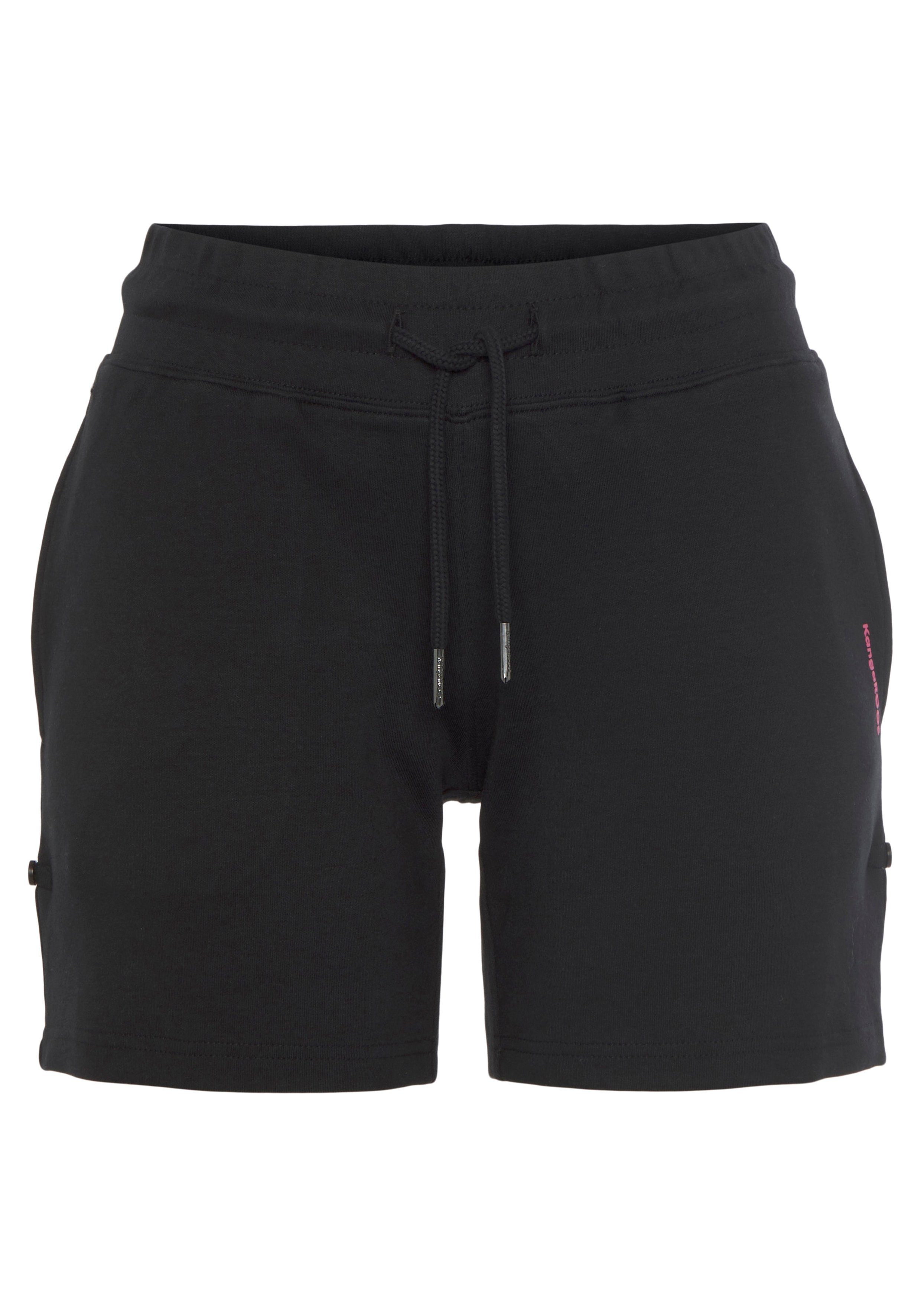 KangaROOS Sweatshorts zum Riegel und KOLLEKTION Knopf NEUE Krempeln mit - schwarz