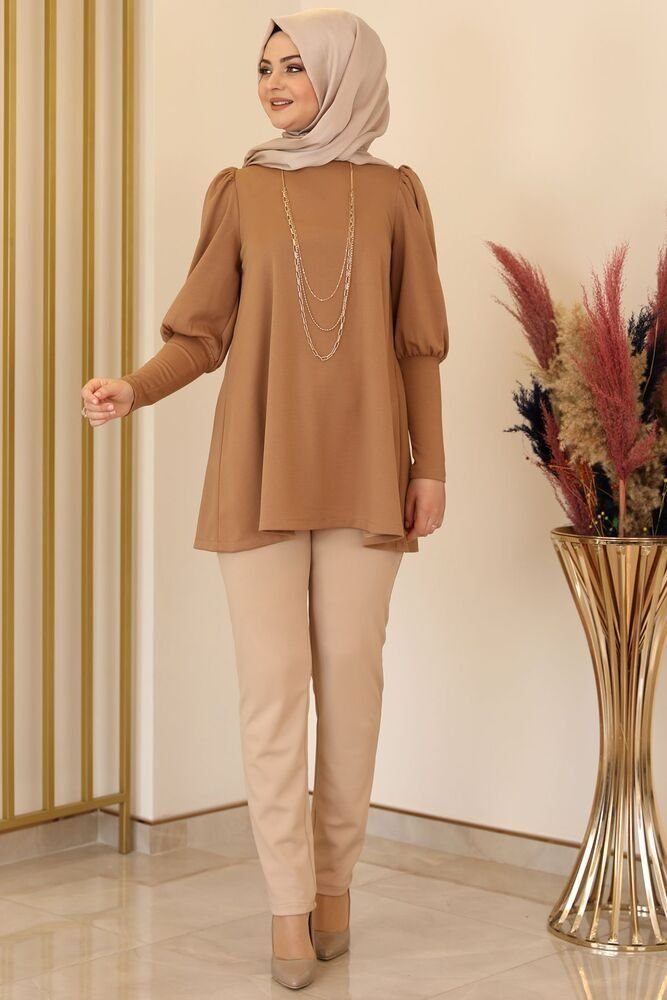 Modavitrini Abendkleid Damen - schimmerndes Kleid mit gesmokter Taille Abiy günstig online kaufen