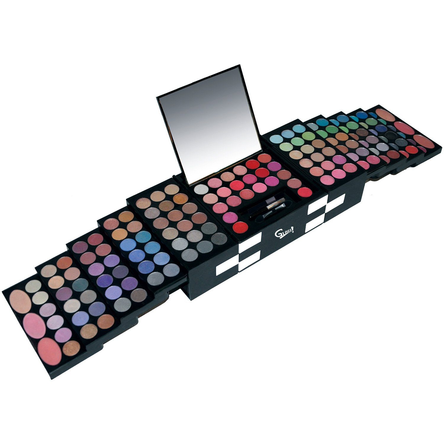 GLOSS! Lidschatten-Palette Profi, 151-tlg., mit farbenfrohen Lidschattenvarianten