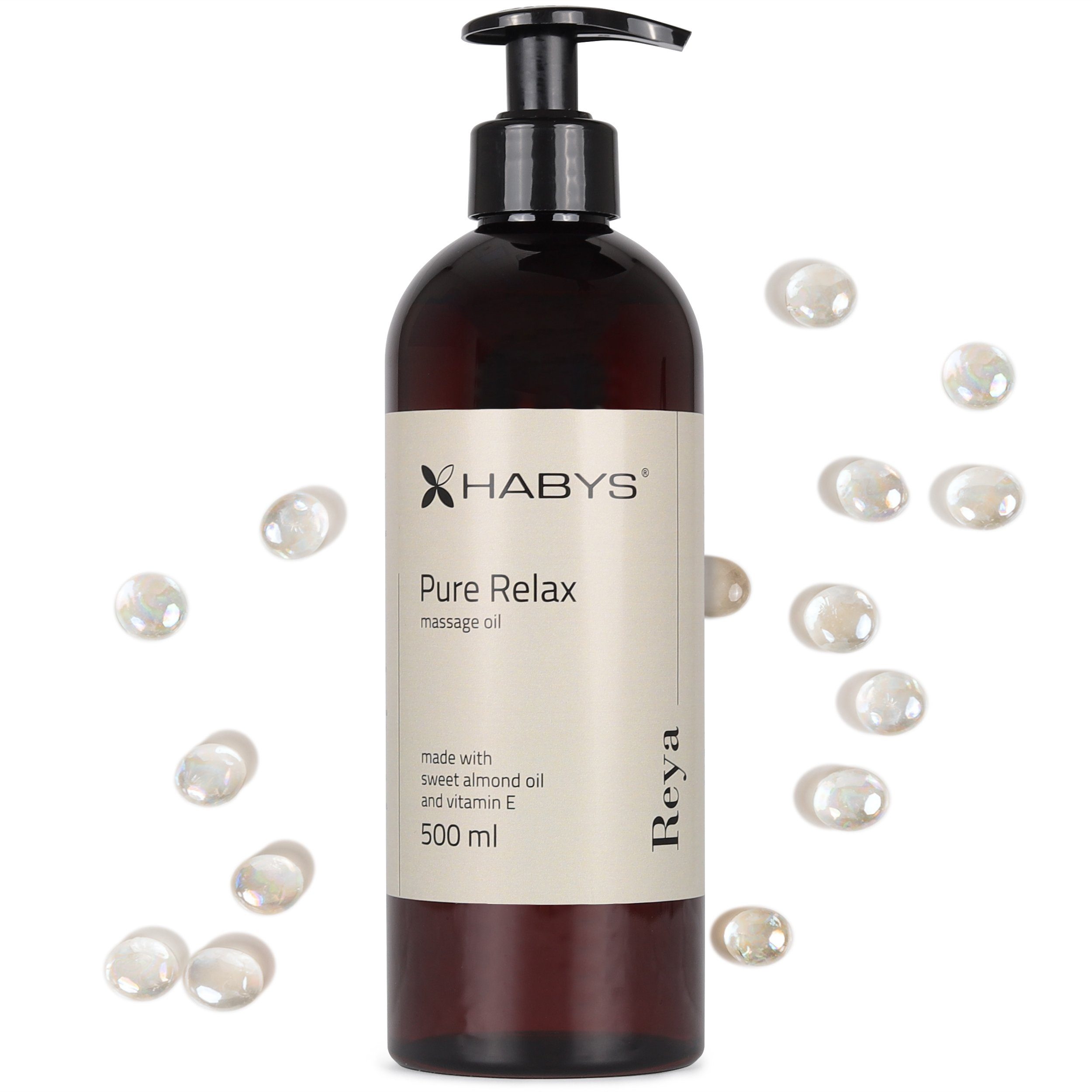 Habys Massageöl REYA Pure Relax Öl Sanfter Beruhigender Duft 500 ml