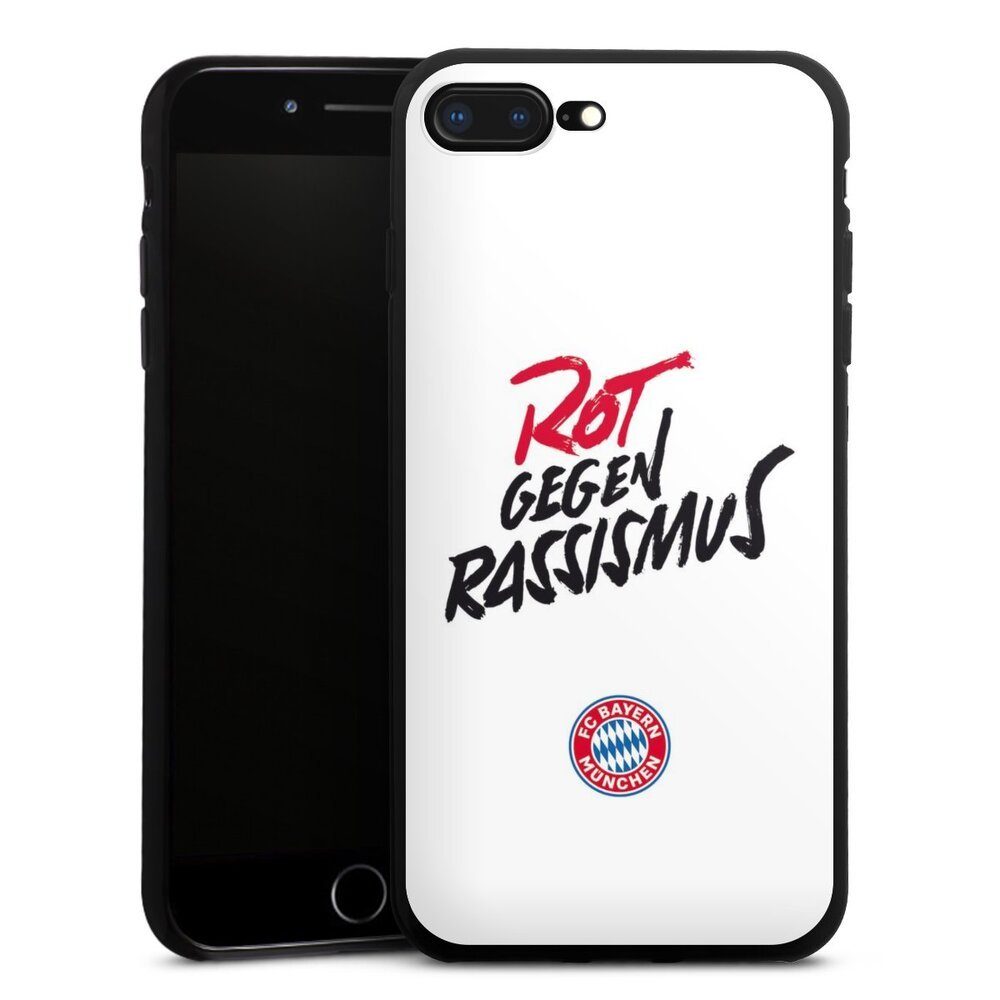 DeinDesign Handyhülle FC Bayern München FCB Rot gegen Rassismus FCB Rot gegen Rassismus, Apple iPhone 7 Plus Silikon Hülle Bumper Case Handy Schutzhülle