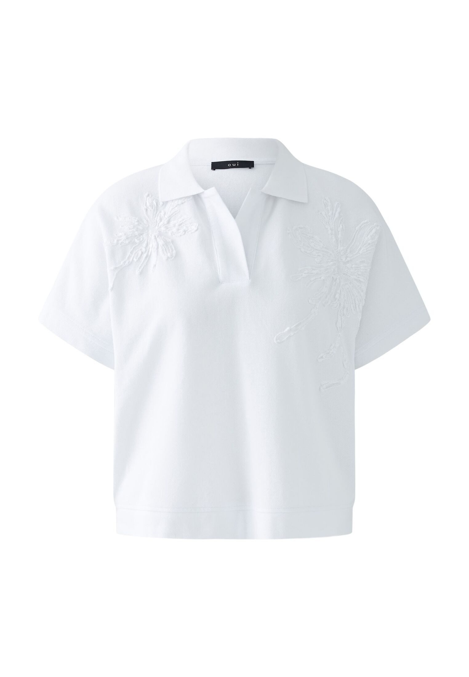 Oui T-Shirt Poloshirt Baumwollpiqué günstig online kaufen