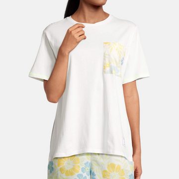 salzhaut T-Shirt Damen Sommershirt Liberaal Pocket Flower mit Blumen-Brusttasche