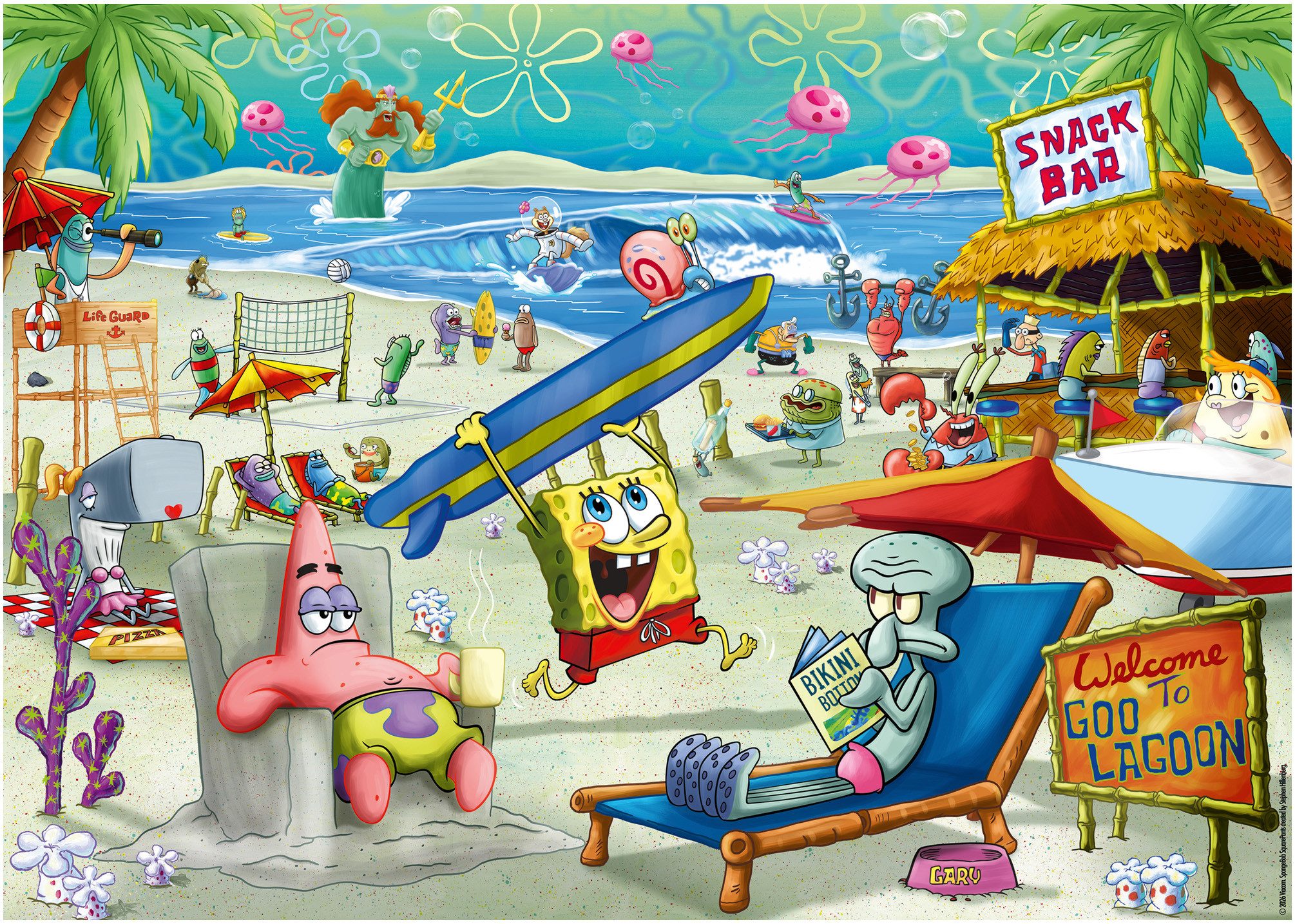 Ravensburger Puzzle SpongeBob Schwammkopf: Beach Fun at the Goo Lagoon, 100 günstig online kaufen