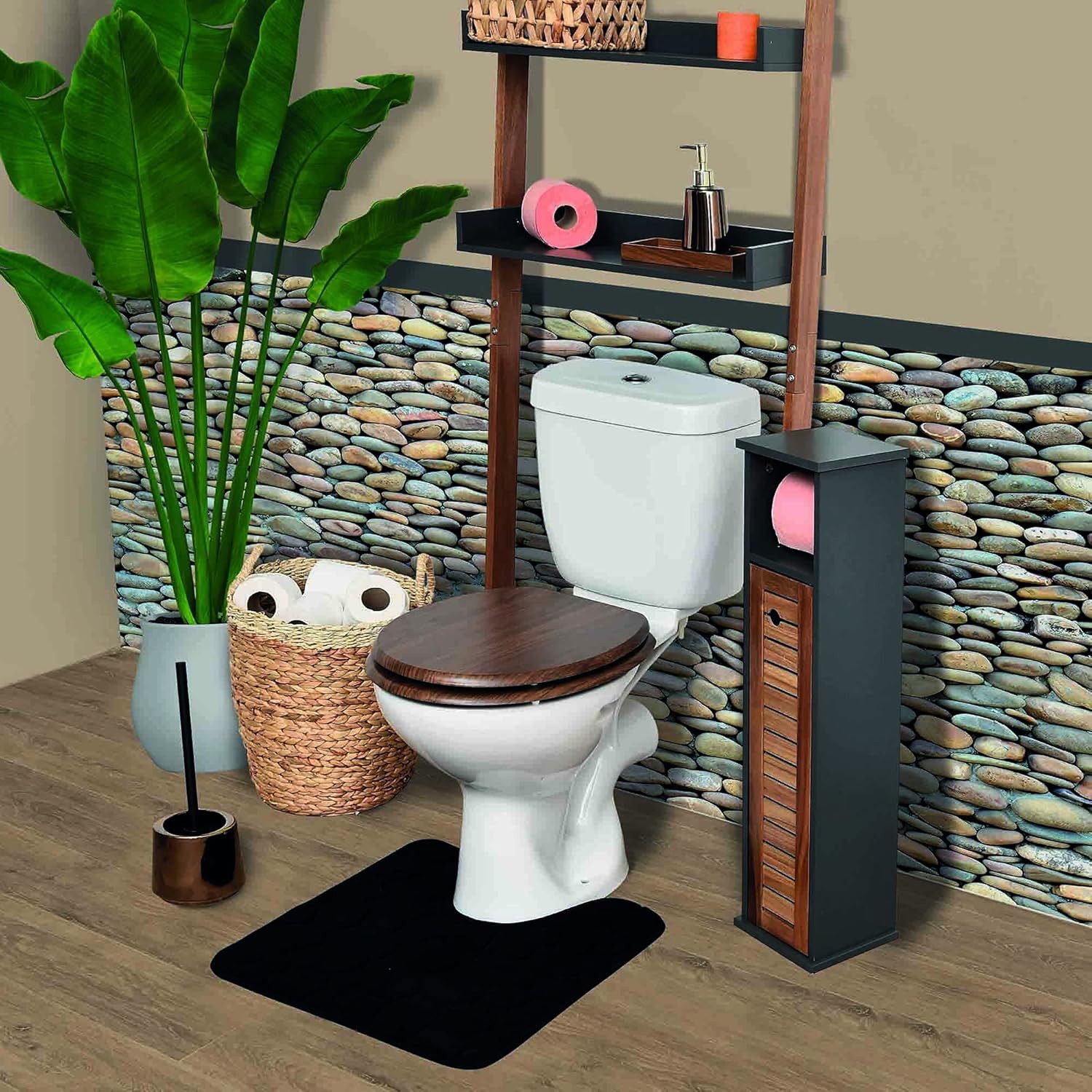 LikeKa Toilettenpapierhalter Toiletten-Ersatzrollenhalter Vorratsbehälter Toilettenpapierspender