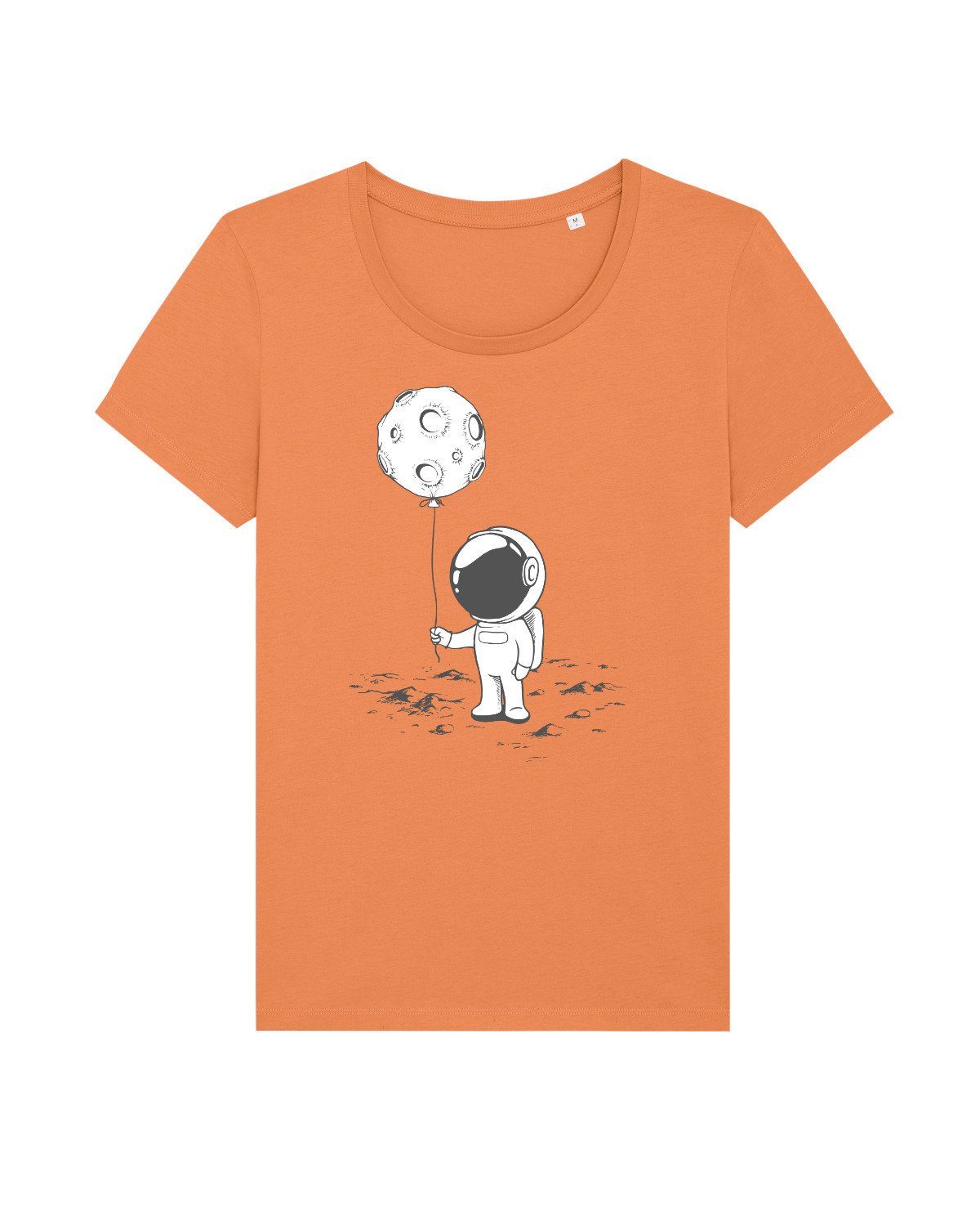 Apparel Kleiner Print-Shirt Hibiscus mit Astronaut Rose (1-tlg) Luftballon wat?