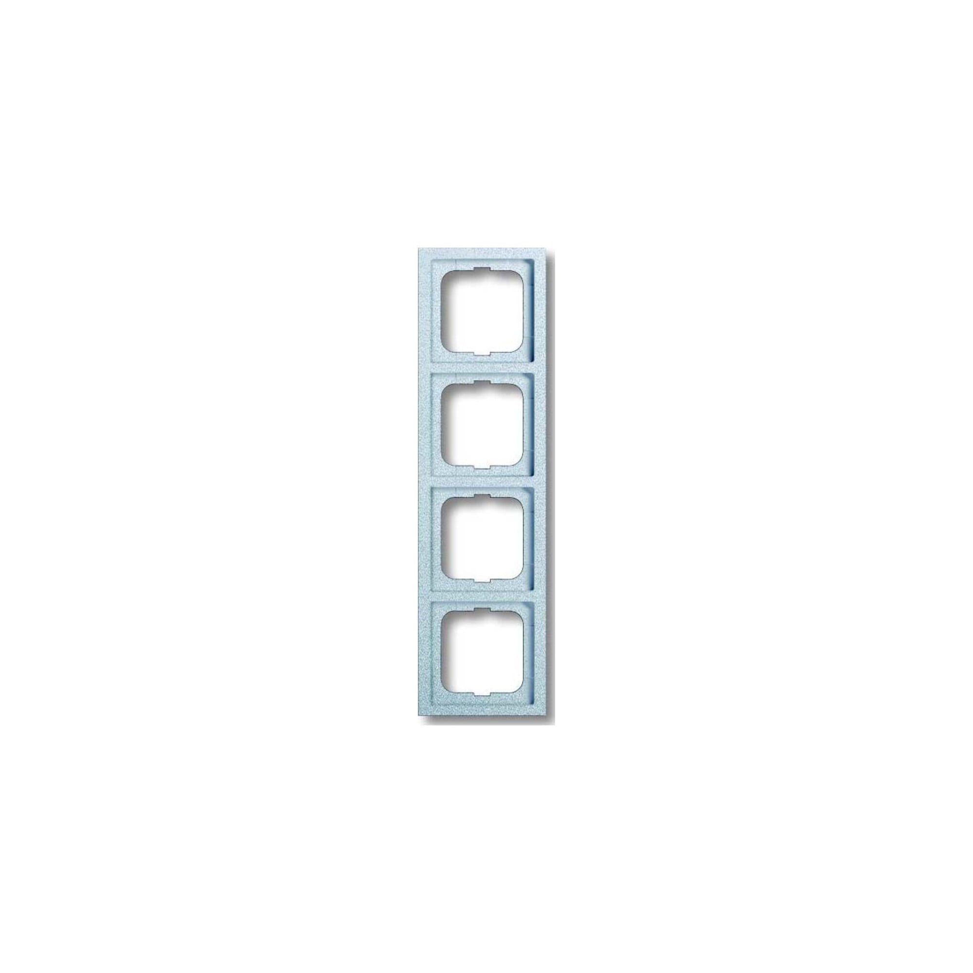 Busch-Jaeger Abdeckplatte Busch-Jaeger Rahmen 4-fach alusilber, fu.linear 1724-183K