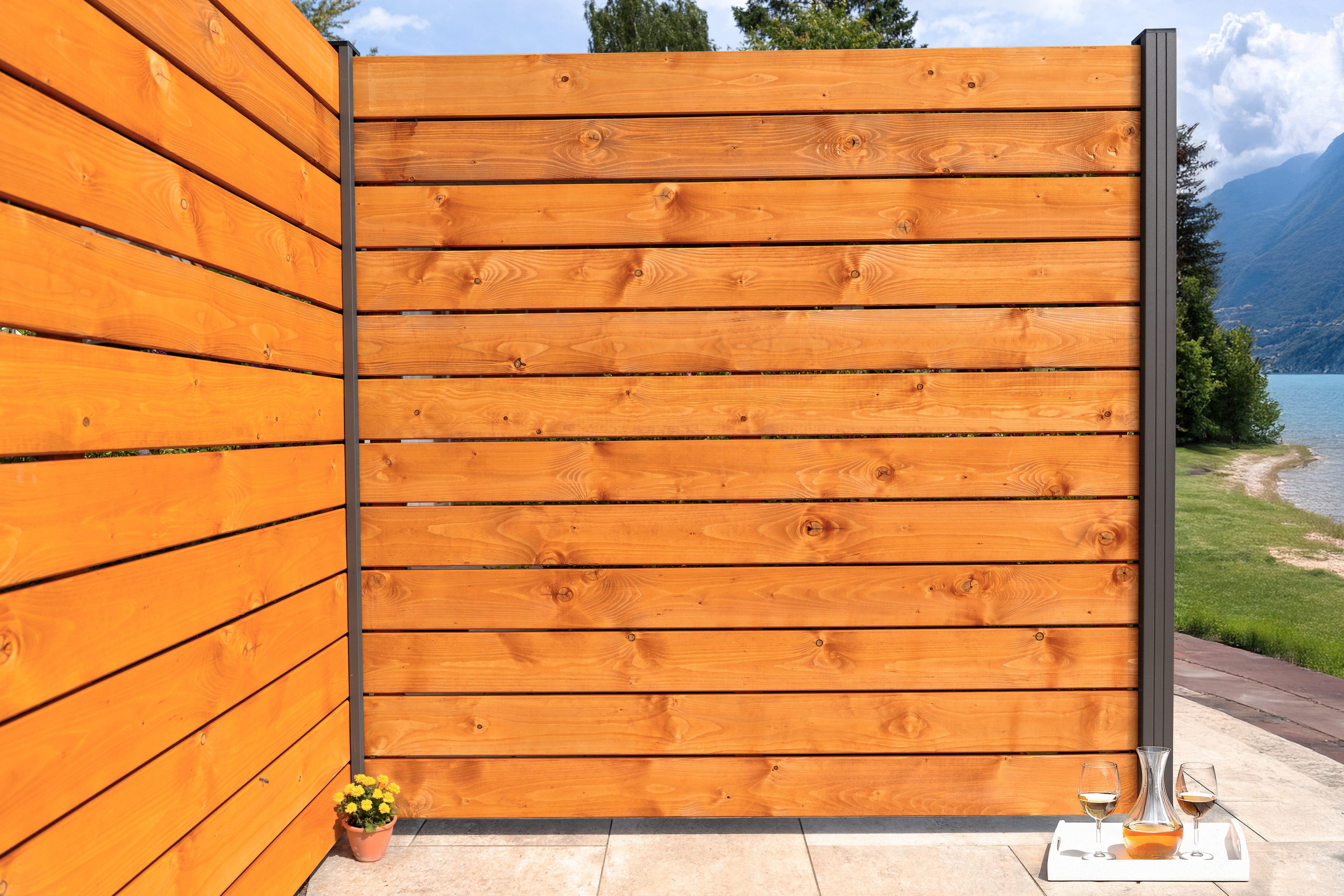 GartenLand Zaun Manchester Fichte/Kiefer 180x180 cm, (Set, Ohne Pfosten, ca. 180x180 cm), Fichte/Kiefer, Lasiert