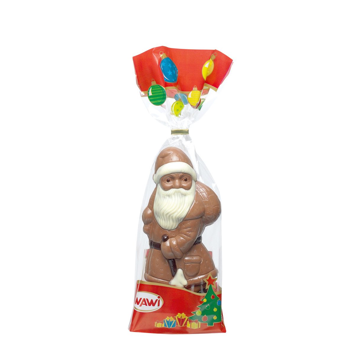 WAWI Schokolade, WAWI Weihnachtsmann Hohlfigur aus Edelvollmilch Schokolade 125g