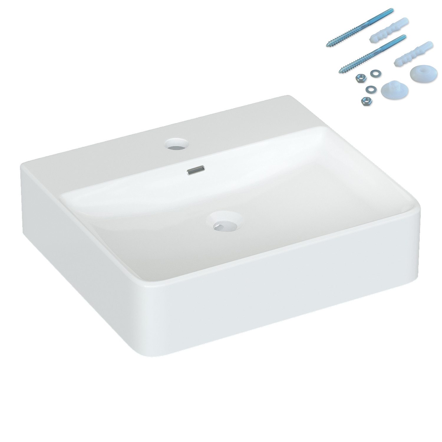 AQUABATOS Waschbecken Aufsatzwaschbecken mit/ohne Hahnloch rund günstig online kaufen