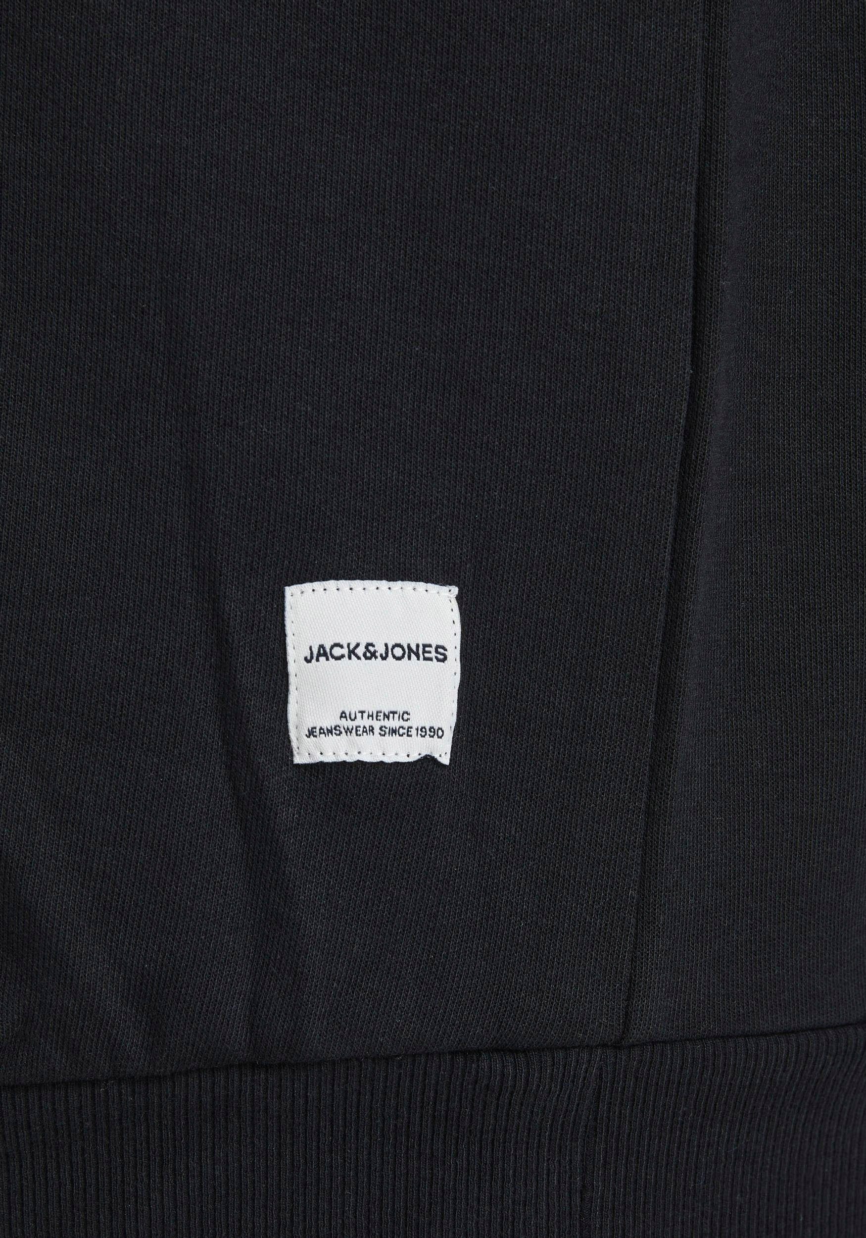 Größe HOOD schwarz 6XL BASIC SWEAT PlusSize bis Kapuzensweatshirt Jones & Jack